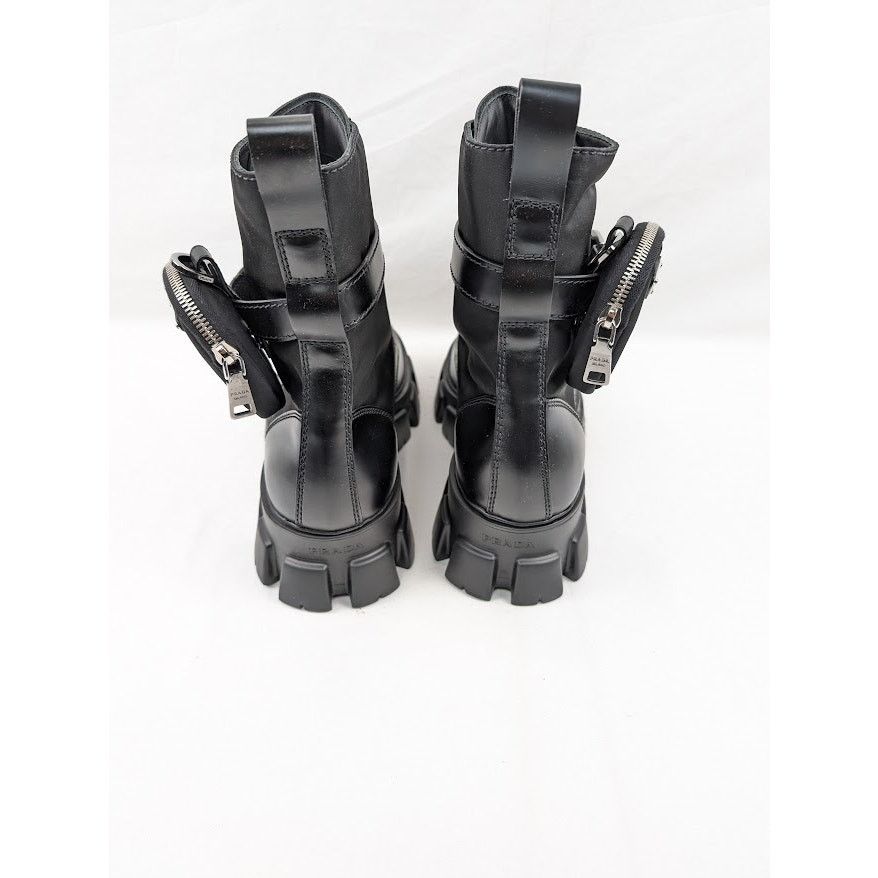 o1rshd1 Strapped Pouch Combat Boots 13 Prada - 13.5 US