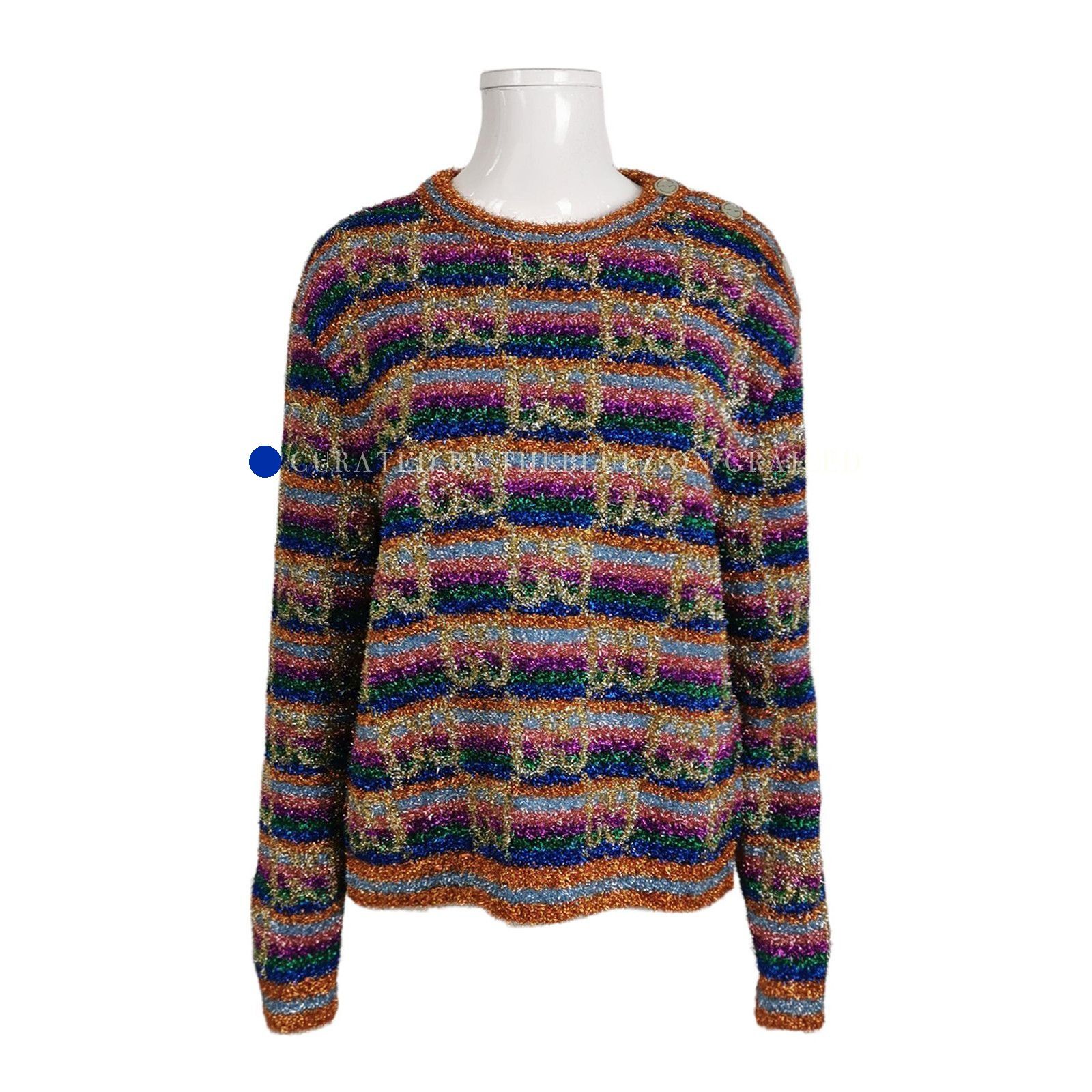 Gucci Metallic Rainbow Knit Sweater Size US S / EU 44-46 / 1 - 1 Thumbnail