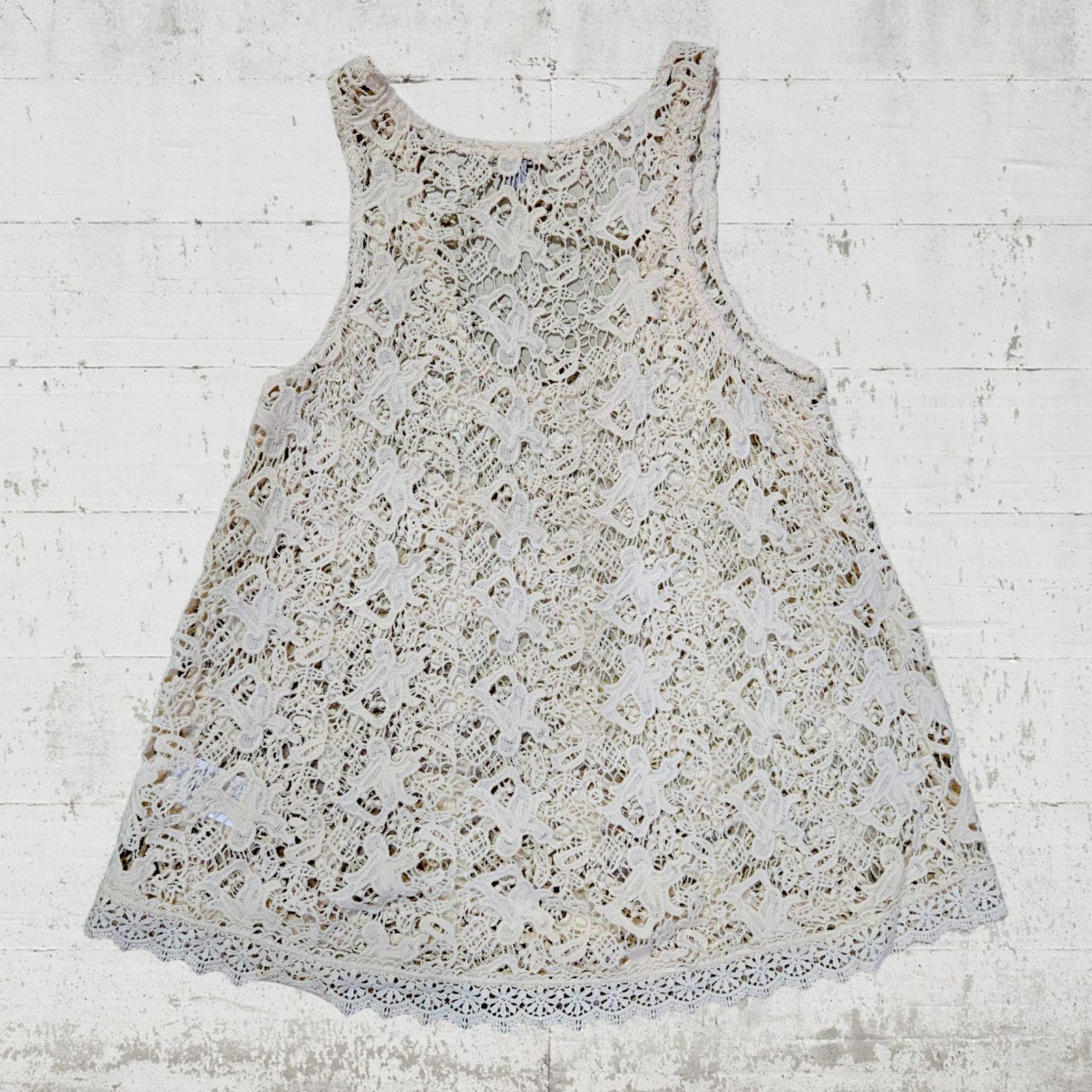 Other Ivory Lace Crochet Sleeveless Top Size Medium Size M / US 6-8 / IT 42-44 - 7 Thumbnail