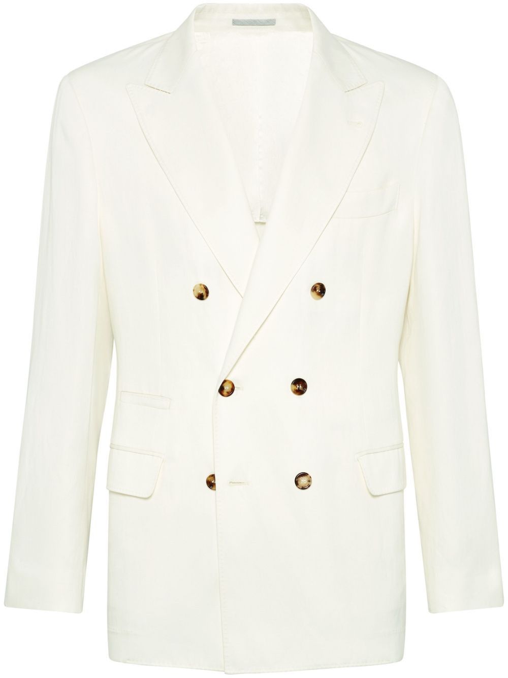 LINEN BLEND DOUBLE-BREASTED JACKET