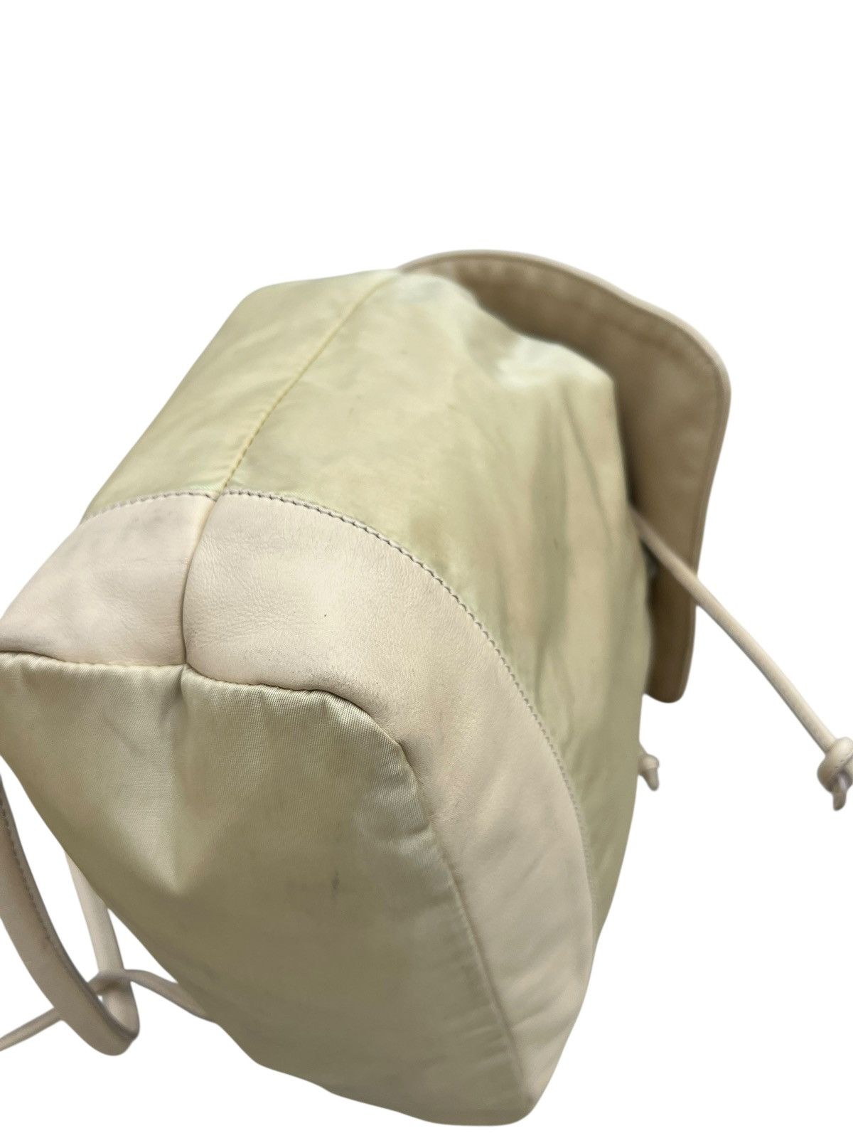 Leather Vintage MaxMara Scratches Patina Leather Nylon Backpack Size ONE SIZE - 17 Thumbnail