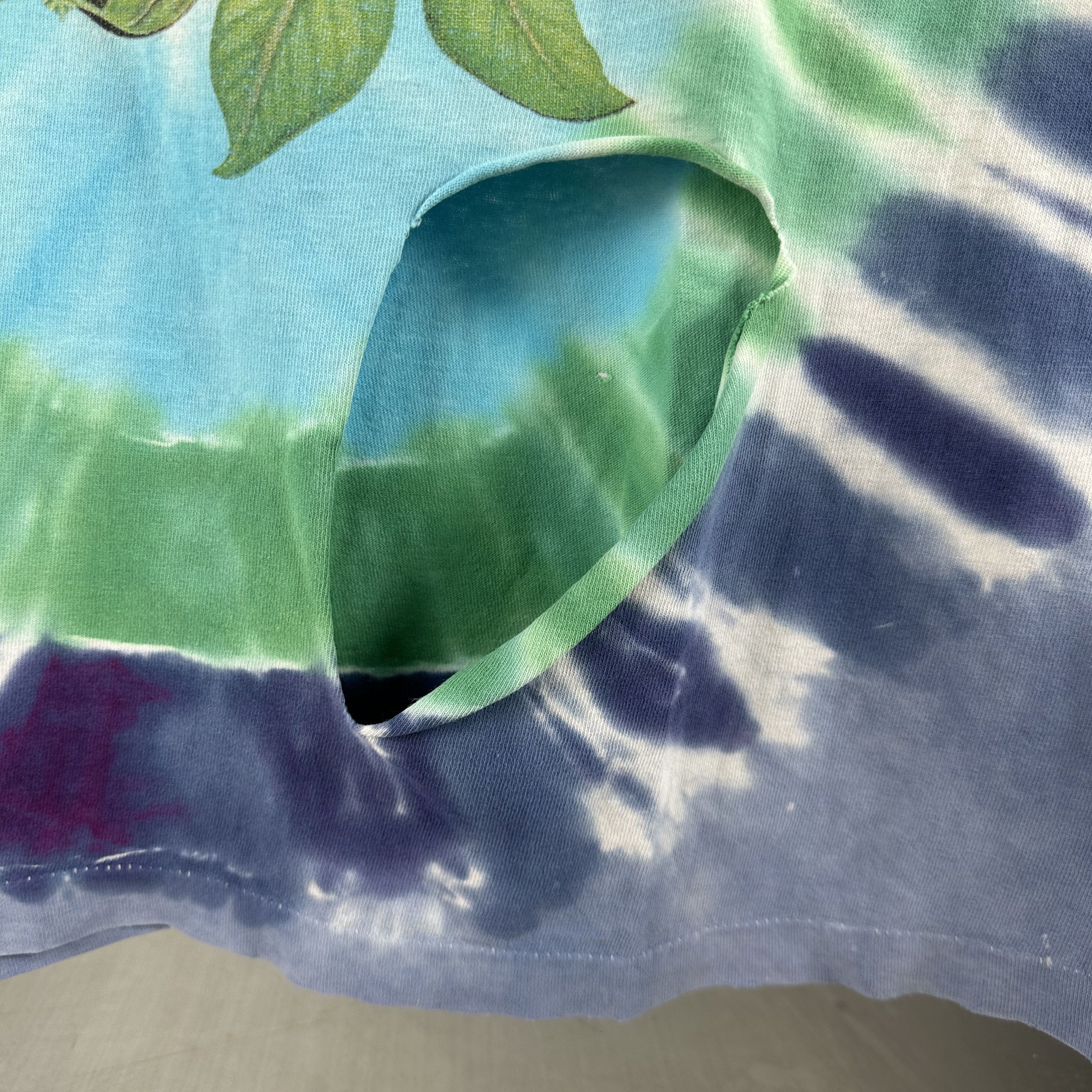 Vintage ​Vintage 1990 Rainforest Gone in Our Lifetime? Tie Dye Tee Size US L / EU 52-54 / 3 - 9 Thumbnail