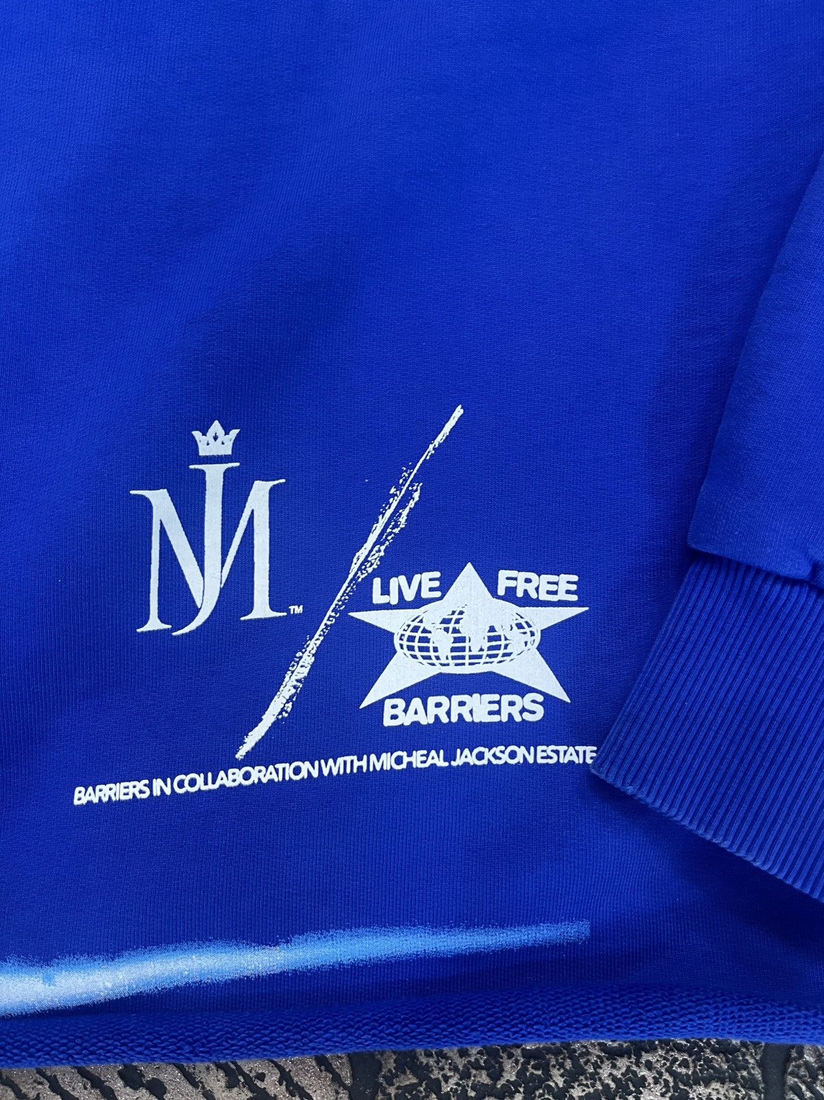 Barriers New Barriers Michael Jackson Hoodie Blue Sz. Medium Size US M / EU 48-50 / 2 - 6 Thumbnail