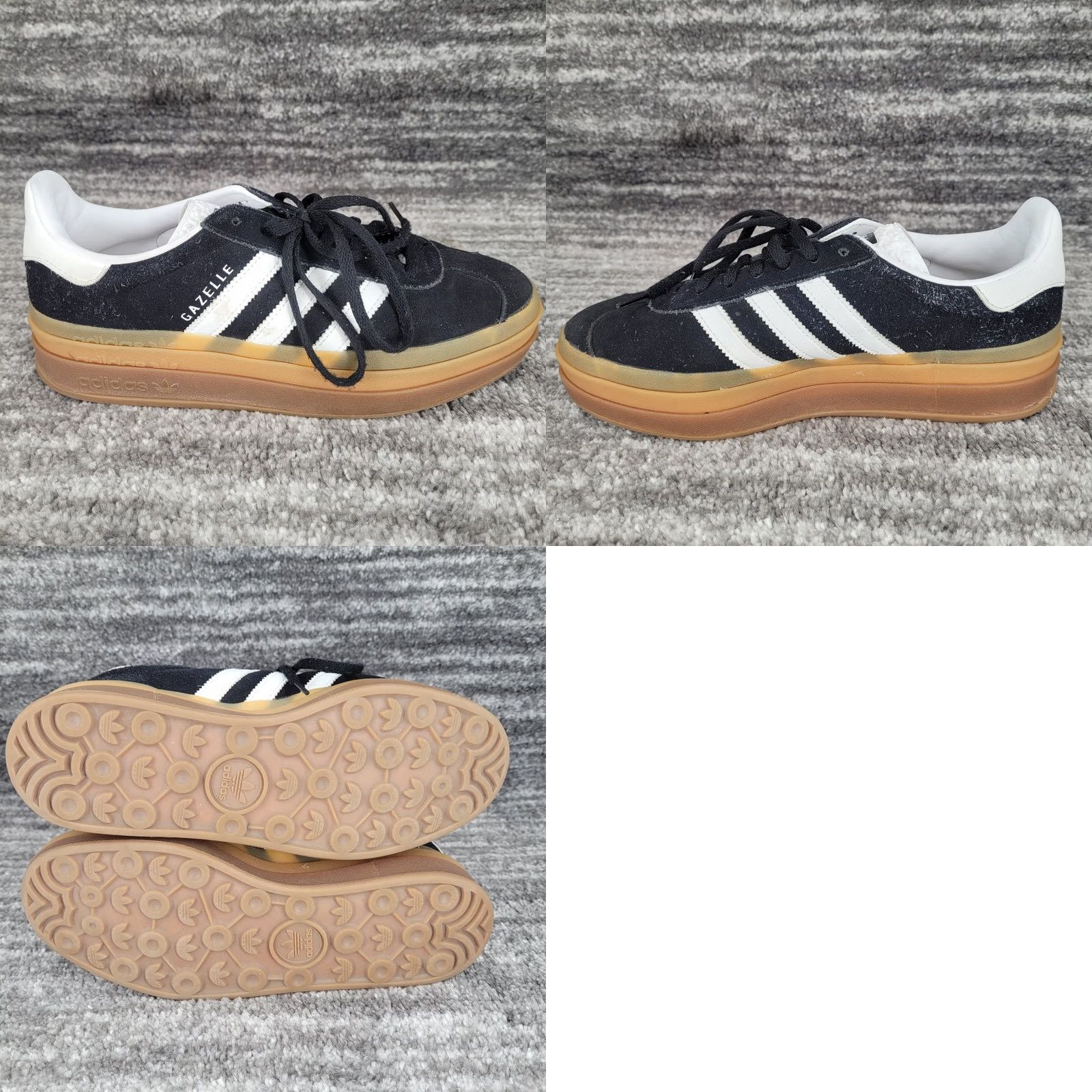 Adidas Adidas Gazelle Bold Mens Sneakers Black White Gum Sole Size 10 Sneaker Casual Clubwear Retro Size US 9 / EU 42 - 8 Thumbnail