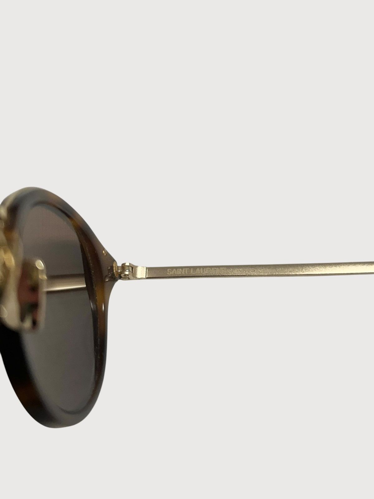Saint Laurent Paris FW2014 SL57 Havana Round Sunglasses Size ONE SIZE - 6 Thumbnail