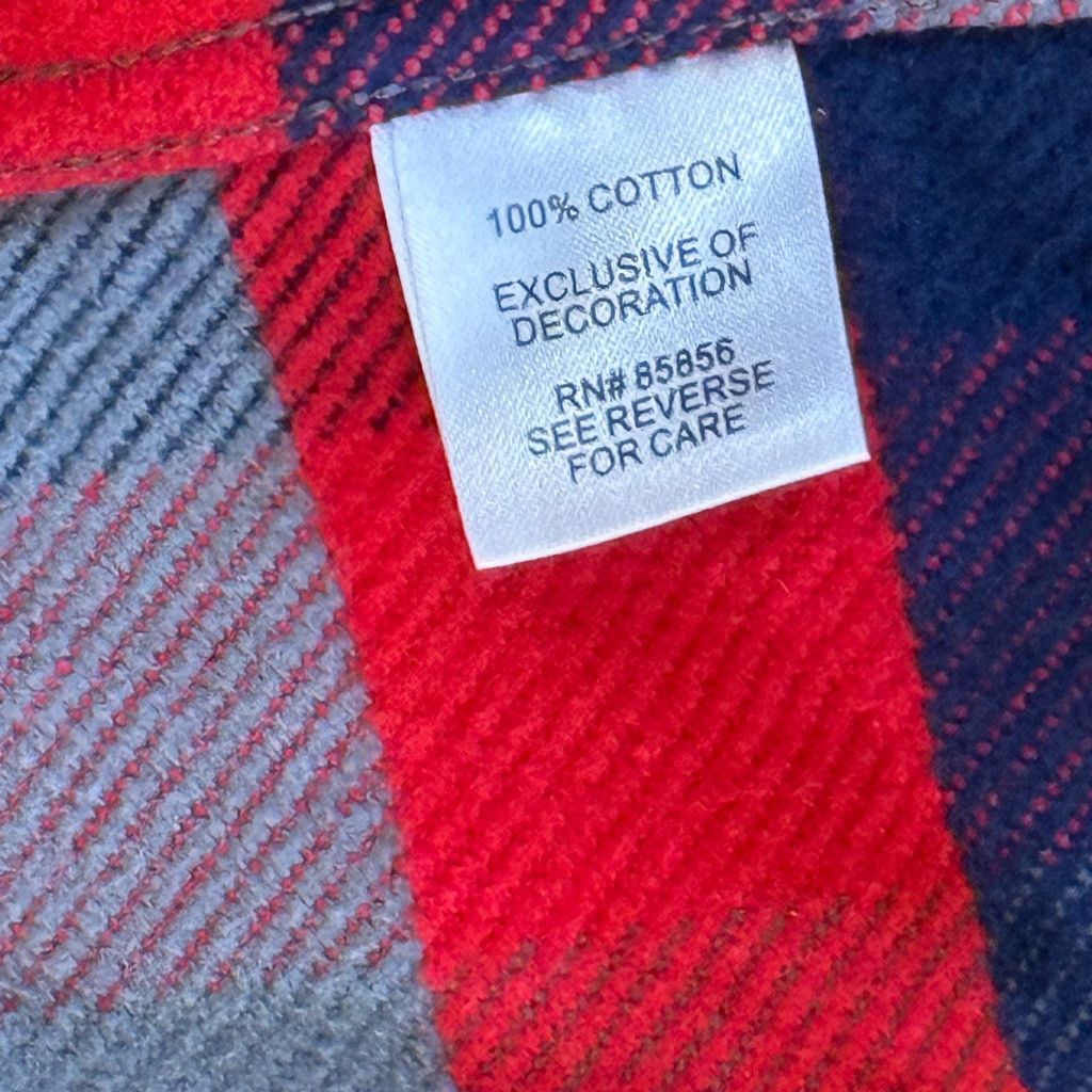 WISDOM Gander Mountain Red Navy Buffalo Check Flannel LT Size US L / EU 52-54 / 3 - 8 Thumbnail