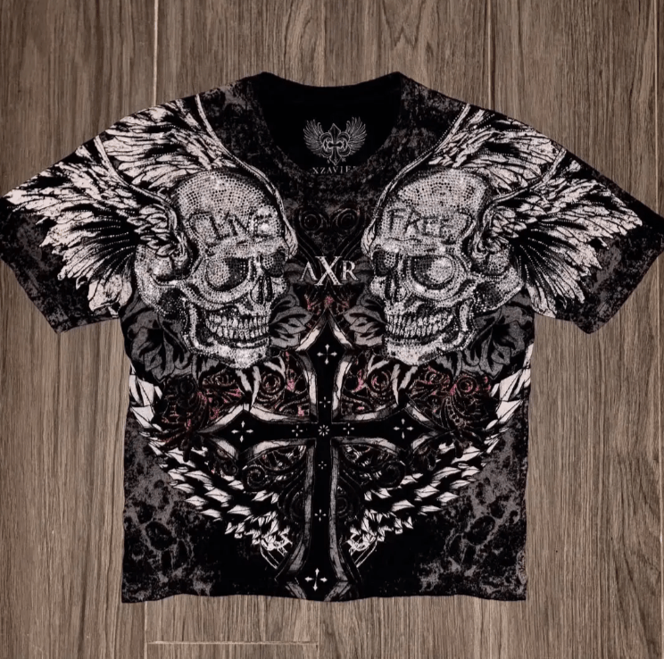 Japanese Brand American Street Fashion Skull Print T-shirt Size US S / EU 44-46 / 1 - 1 Thumbnail