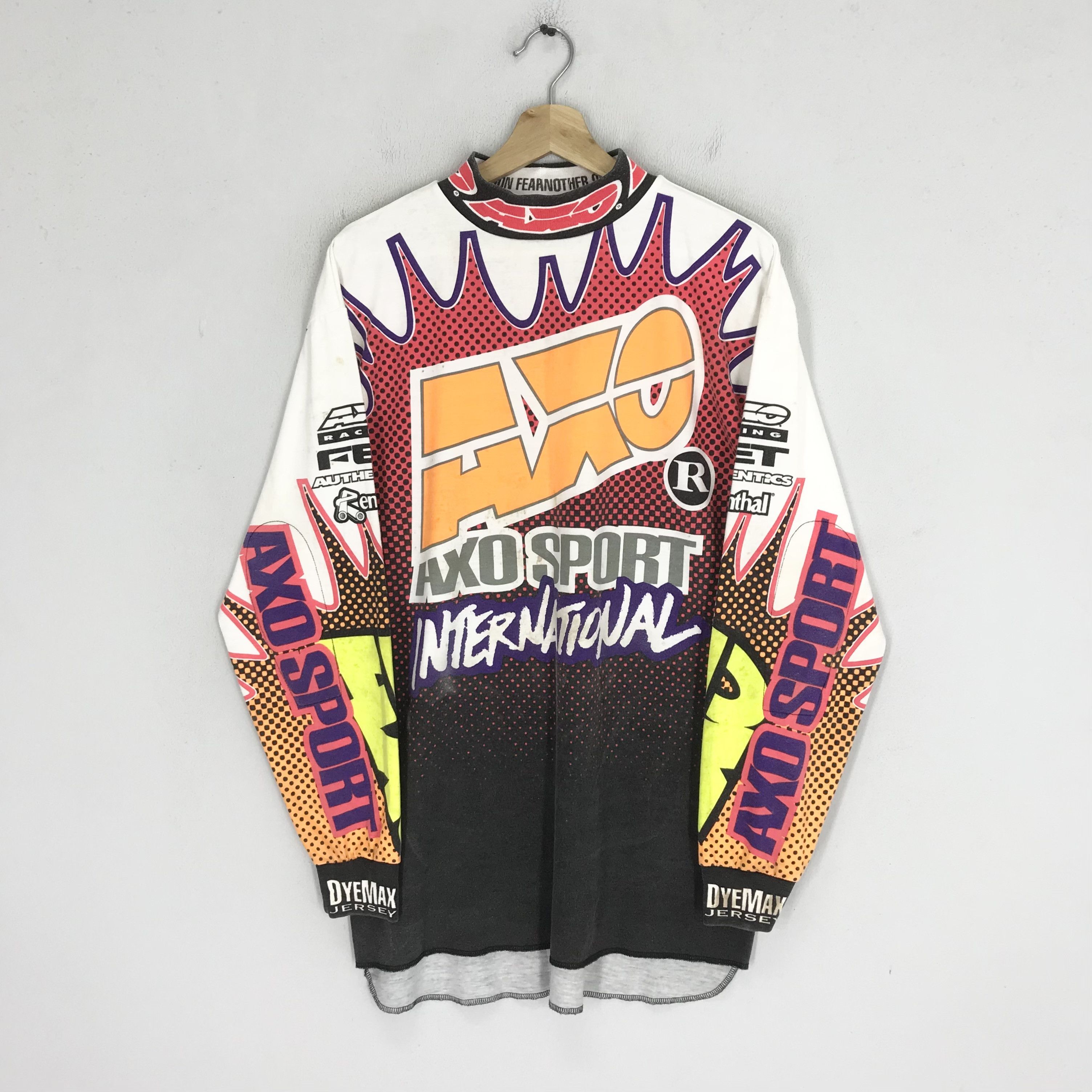 Vintage Vintage 90's Distressed Axo Sport Team Motocross Overprinted Size US M / EU 48-50 / 2 - 1 Thumbnail