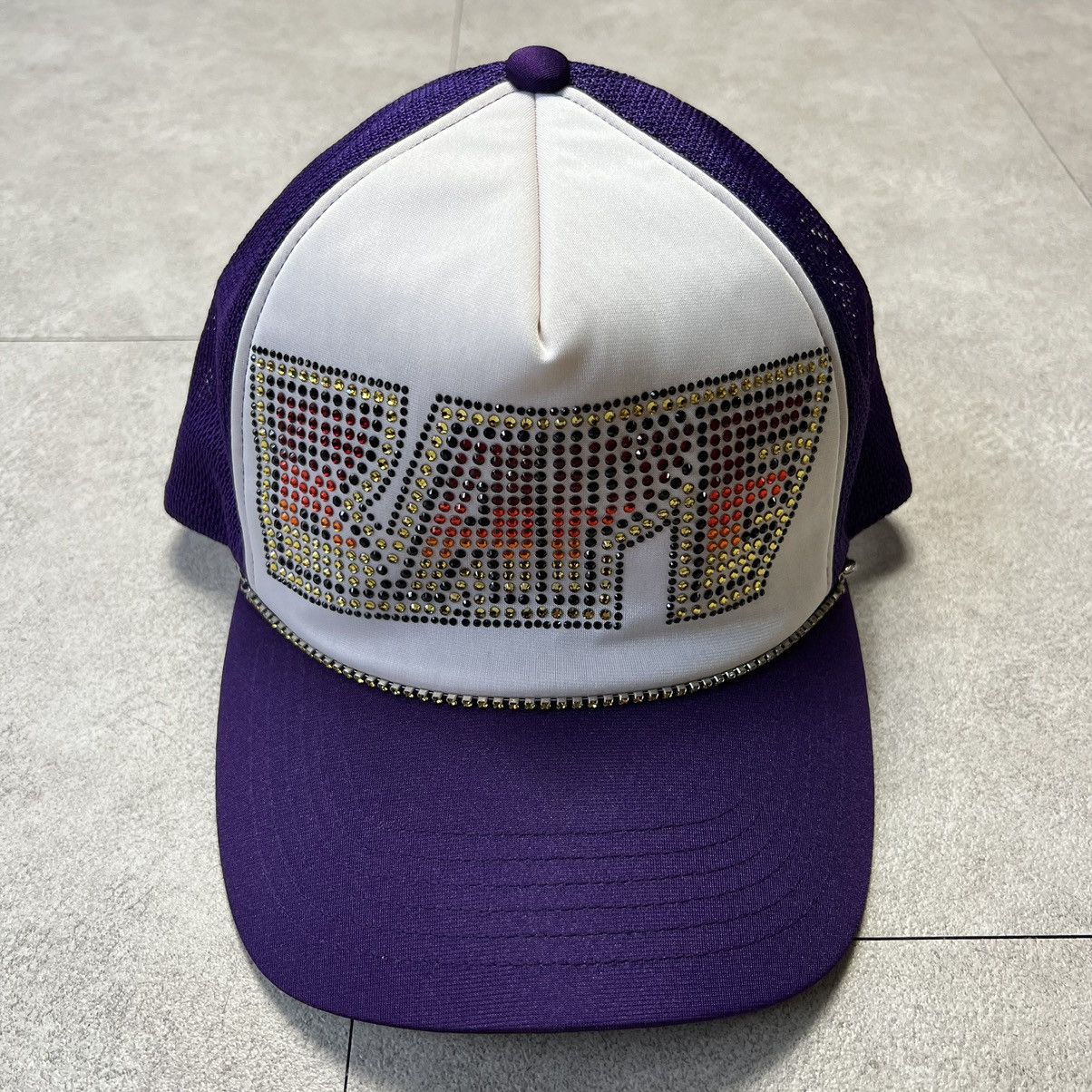 Bape BAPE Swarovski KISS LOGO Trucker hat cap a bathing ape
