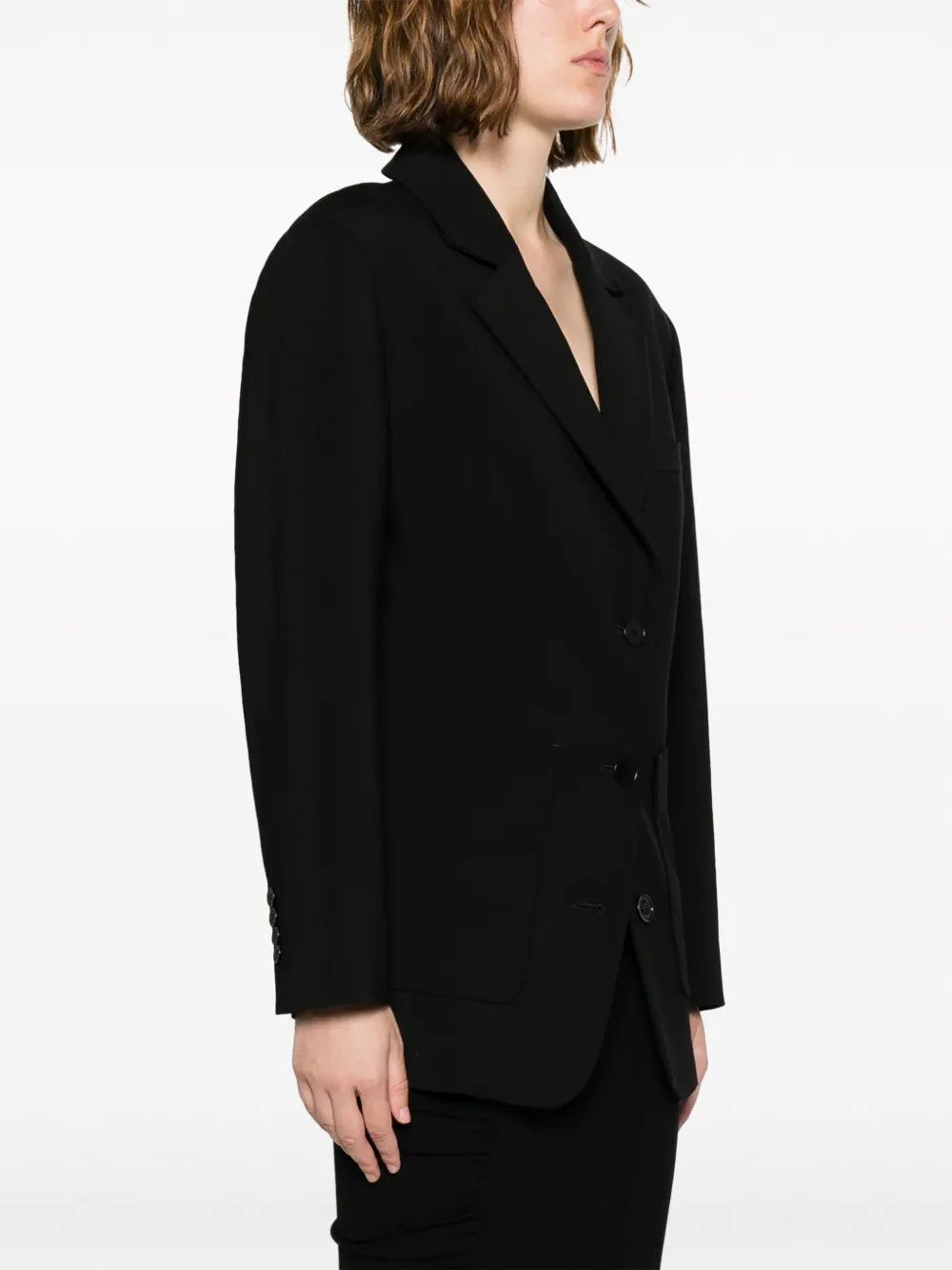 Lanvin o1y0326 Blazer in Black Size M / US 6-8 / IT 42-44 - 3 Thumbnail