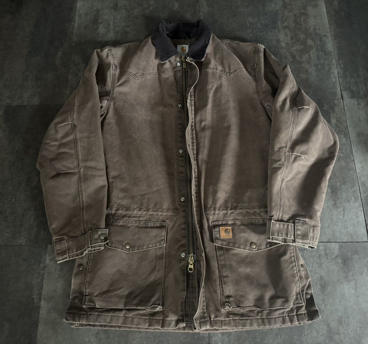 Carhartt Tall Medium Carhartt Brown Duck Canvas Jacket C52 CHT Trench Size US M / EU 48-50 / 2 - 1 Thumbnail