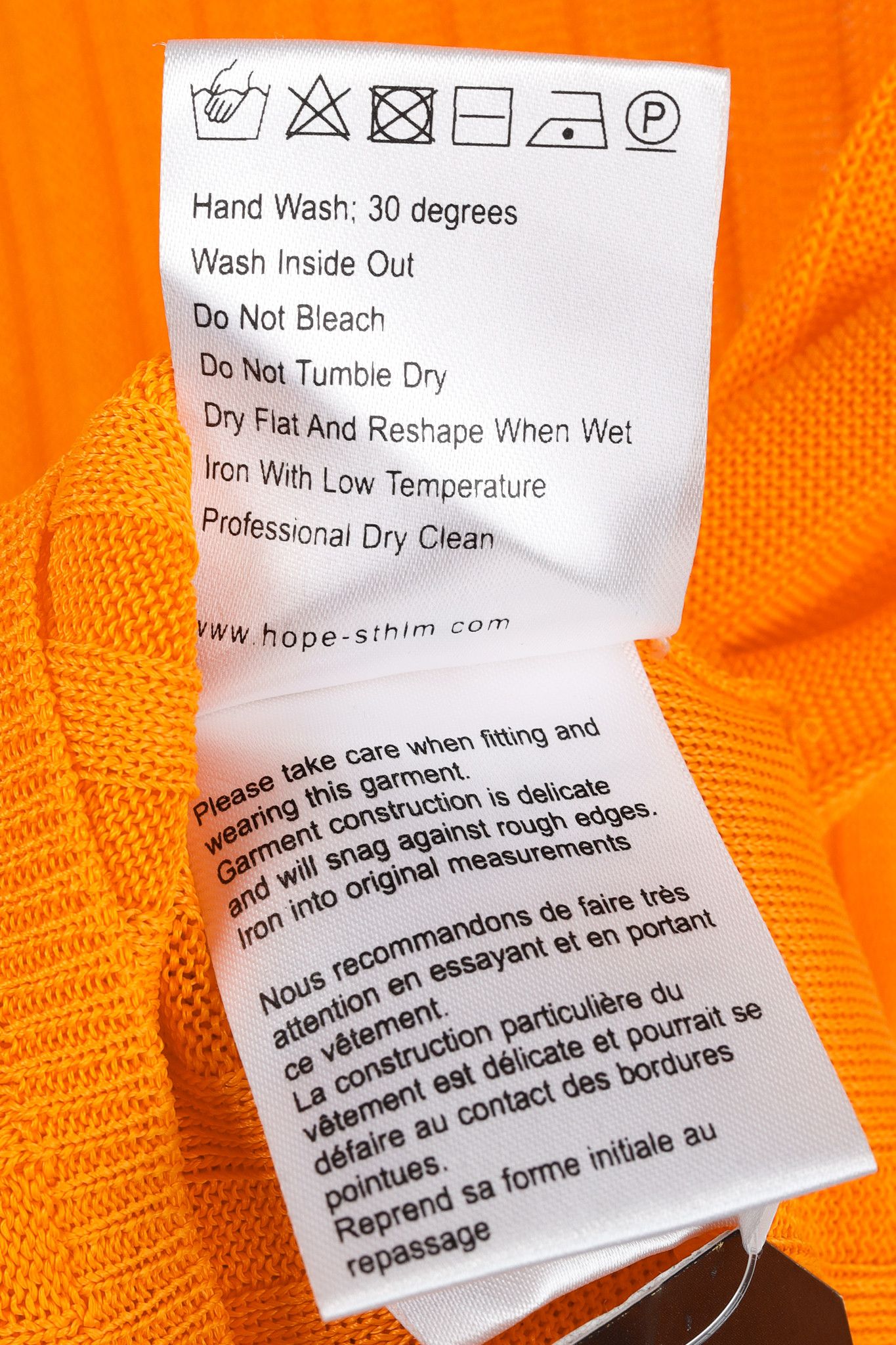 Hope Hope Shape Orange Ribbed Turtleneck Sweater Size M / US 6-8 / IT 42-44 - 9 Thumbnail