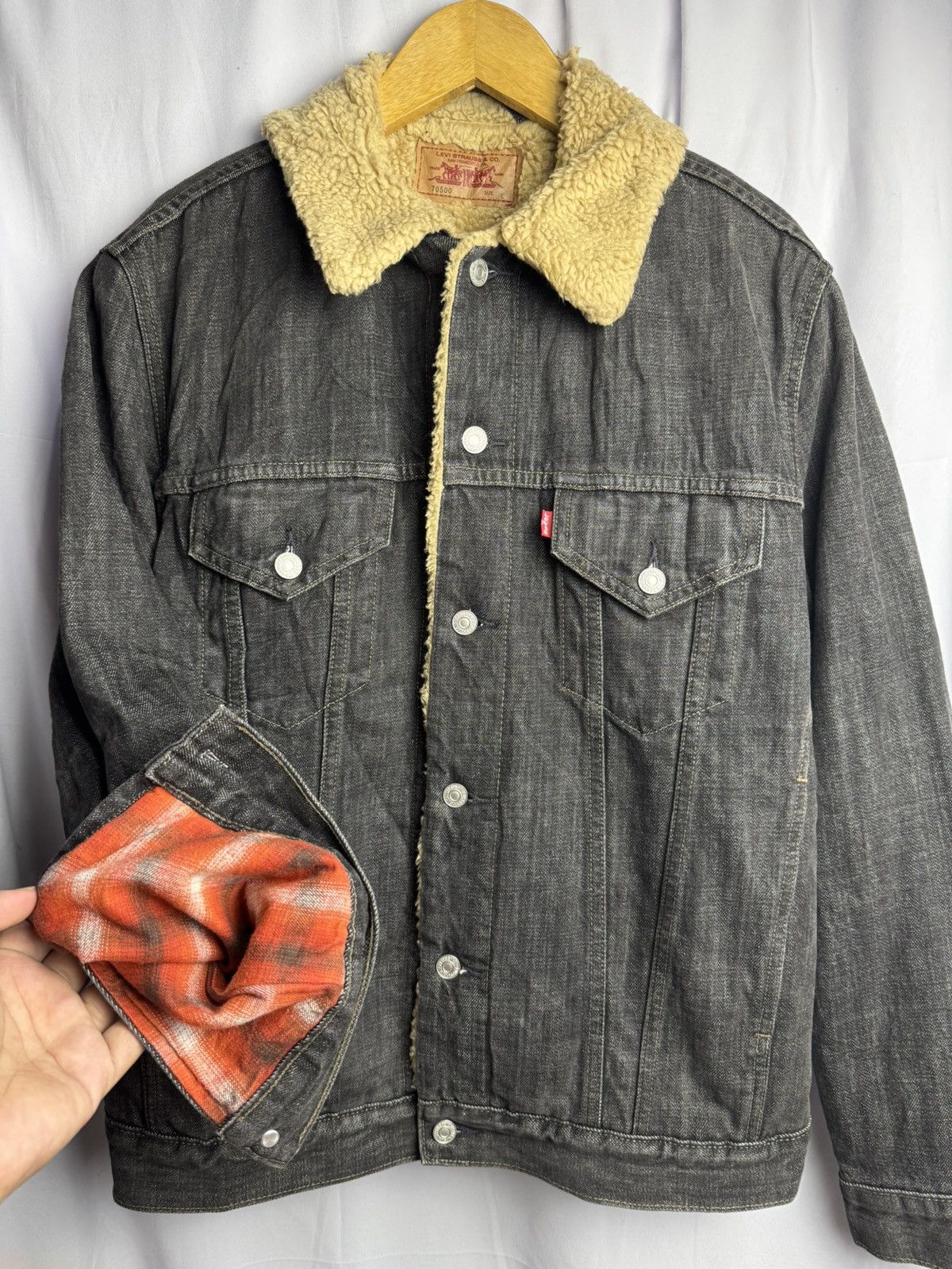 Japanese Brand × Levi's × Levi's Vintage Clothing Levis Sherpa Jacket 90s lgb style Size US L / EU 52-54 / 3 - 3 Thumbnail
