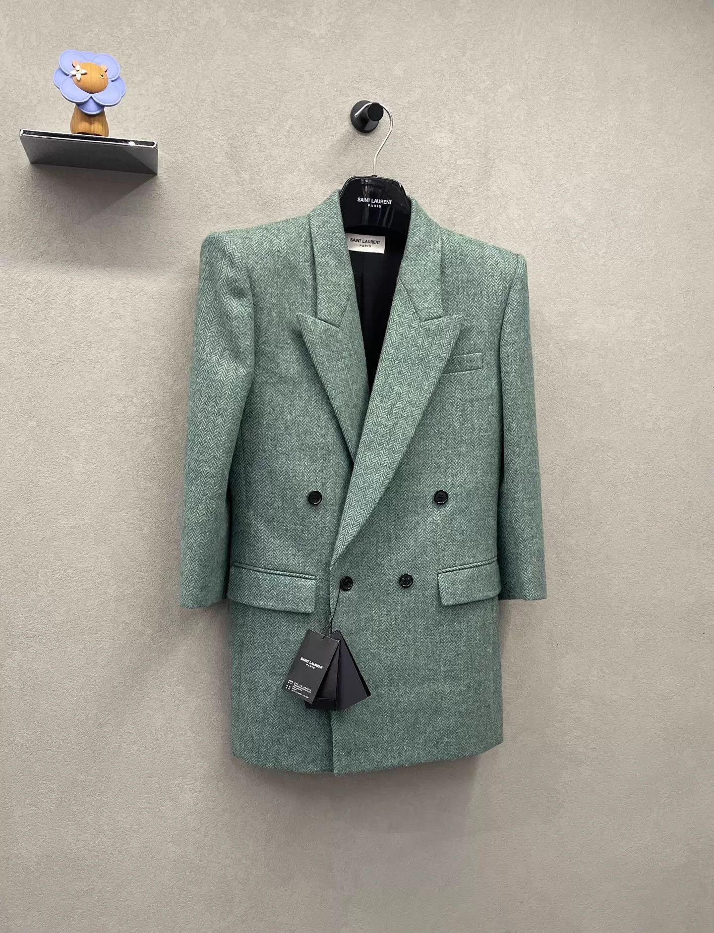 Yves Saint Laurent YSL Mint Green Smart Blazer F34 Size XS / US 0-2 / IT 36-38 - 3 Thumbnail
