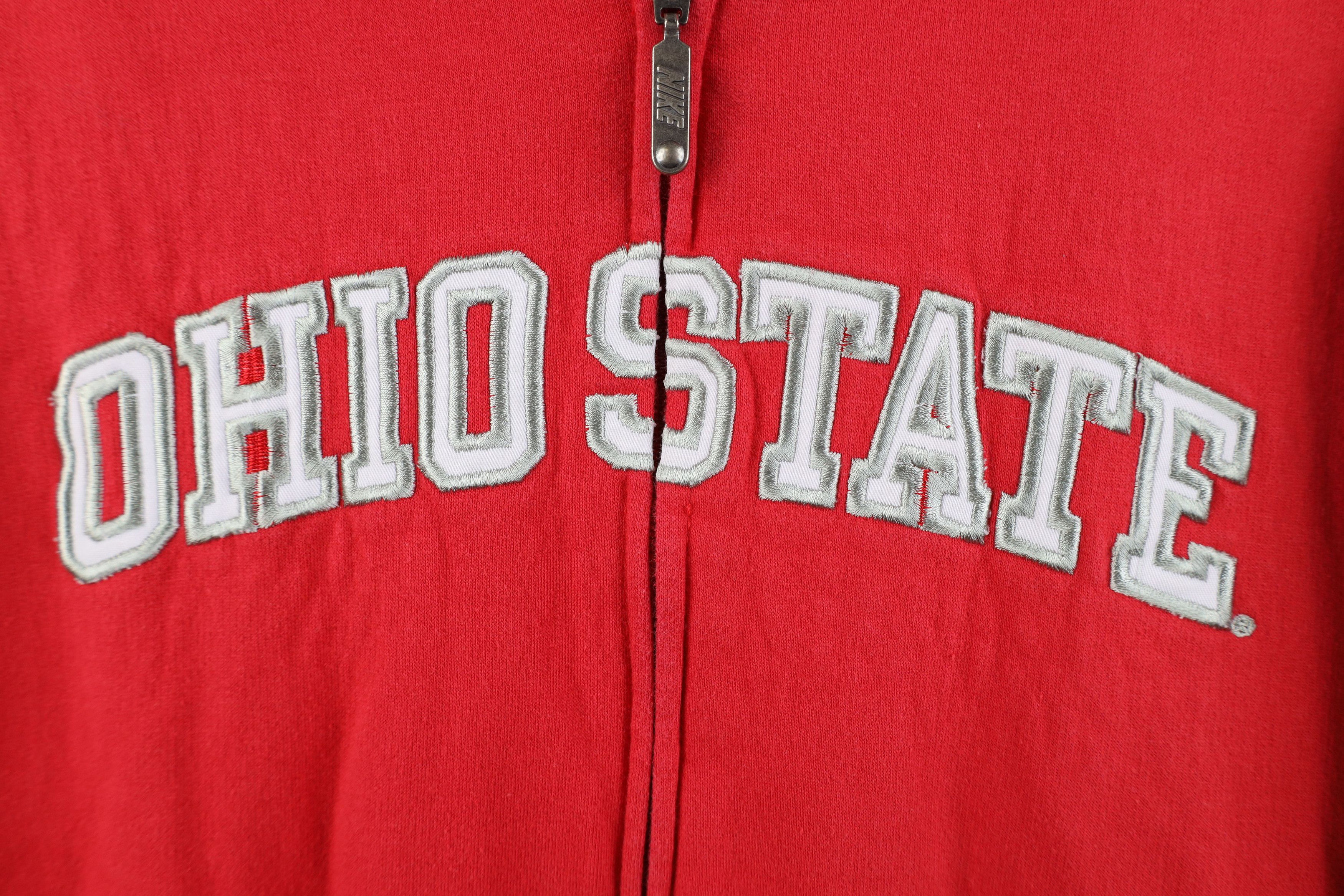 Nike Vintage Y2K Nike Swoosh Ohio State University Zip Hoodie Size L / US 10 / IT 46 - 4 Thumbnail