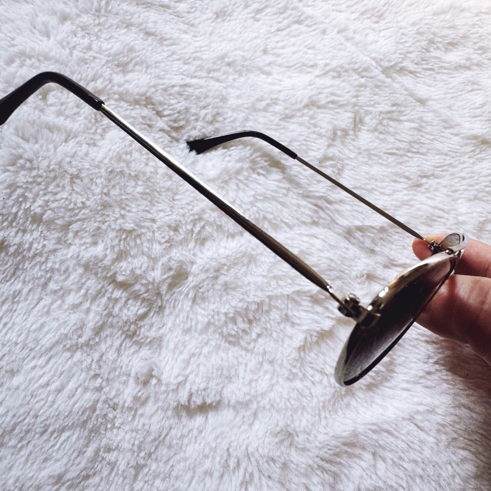 Other Carl Black w/ Silver Rims Aviator Sunglasses Size ONE SIZE - 4 Thumbnail