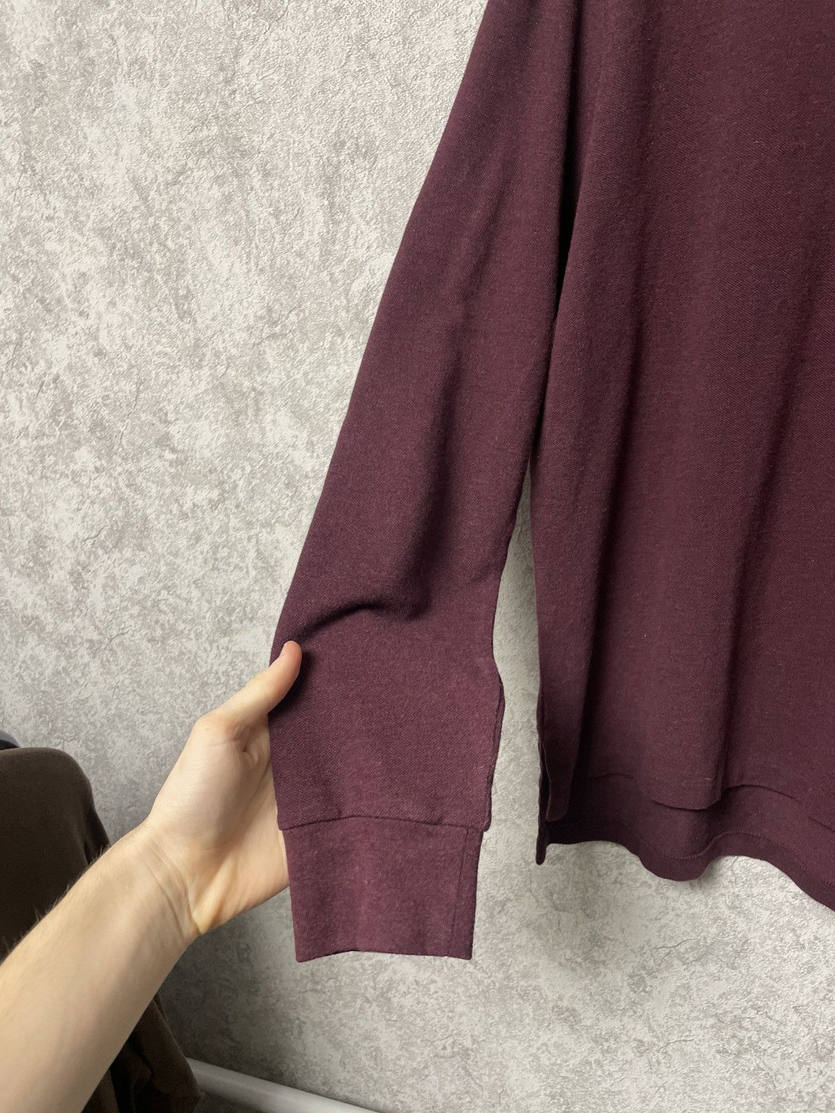 Polo Ralph Lauren Vintage Polo Ralph Lauren Burgundy Long Sleeve Polo Shirt Size US M / EU 48-50 / 2 - 5 Thumbnail