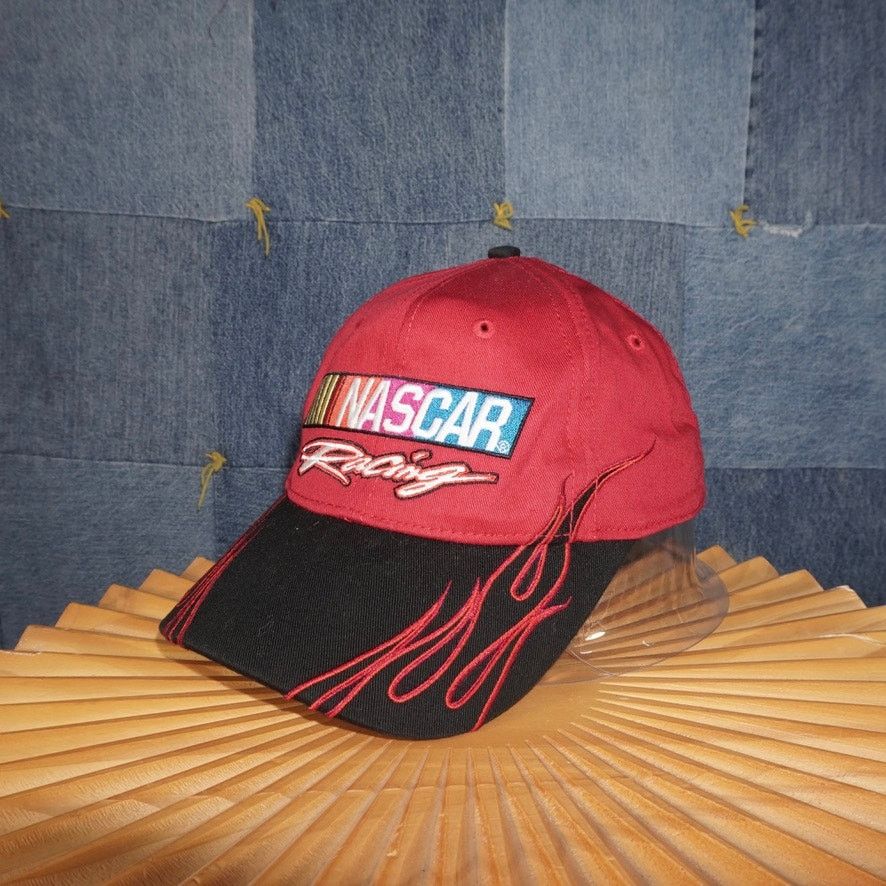 NASCAR OSFA - Vintage Y2K NASCAR racing embroidered flame 2000s hat Size ONE SIZE - 2 Thumbnail