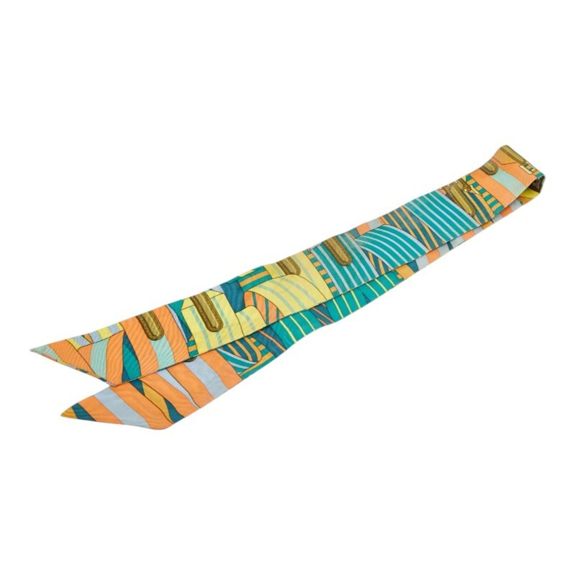 Hermes Hermes Twilly Sangle Scarf Muffler Multicolor Silk Women's HERMES Size ONE SIZE - 1 Thumbnail