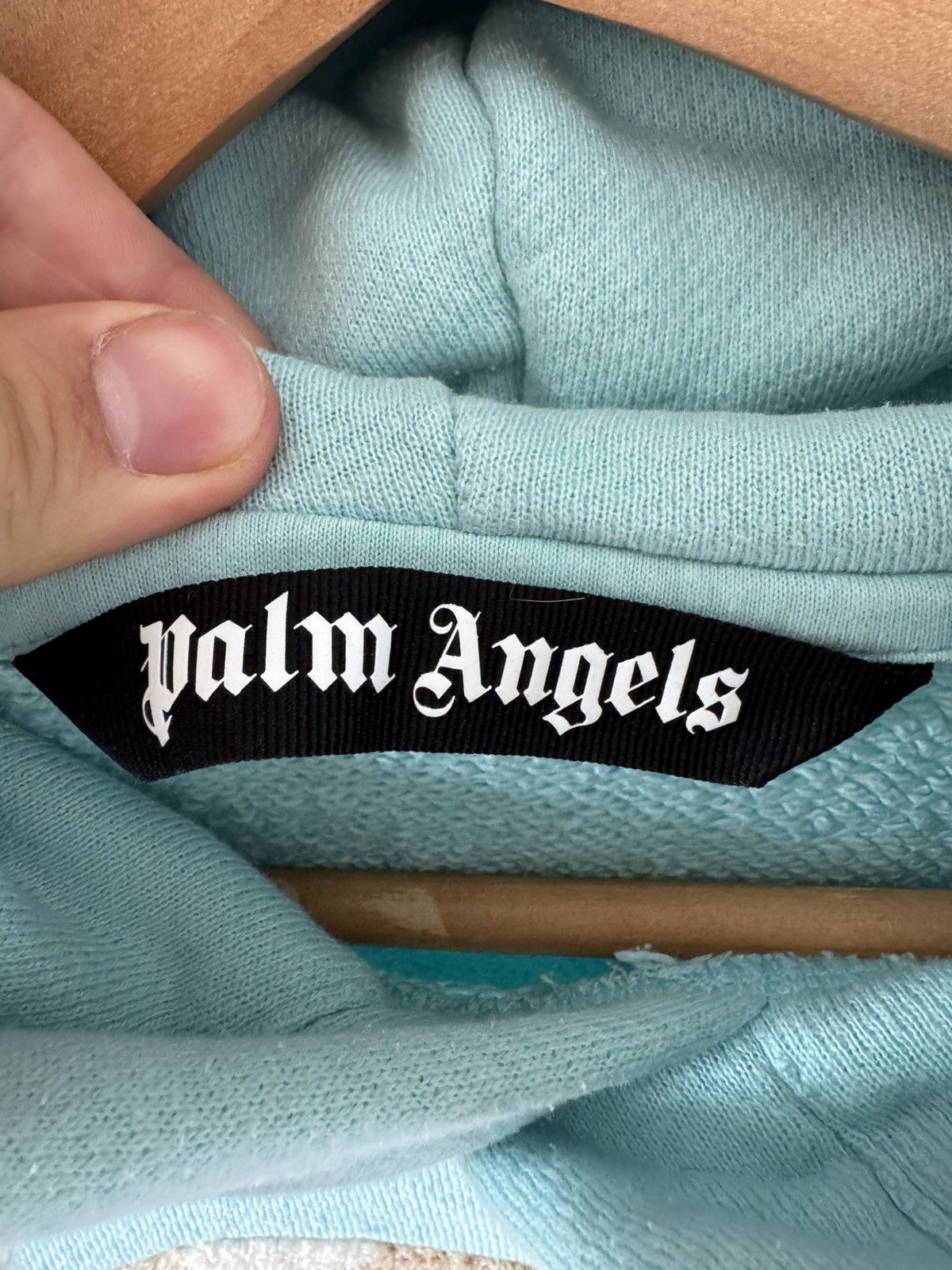 Palm Angels Palm Angels Kill the Bear Popover Hoodie-Turquoise/Blu Size US M / EU 48-50 / 2 - 13 Thumbnail