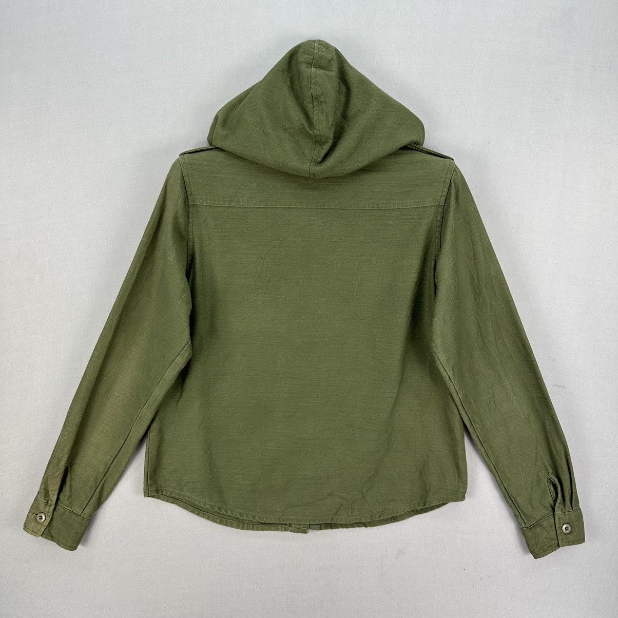 Japanese Brand Vintage OG Military Style Jacket Hoodie Cotton Sateen Size XS / US 0-2 / IT 36-38 - 4 Thumbnail