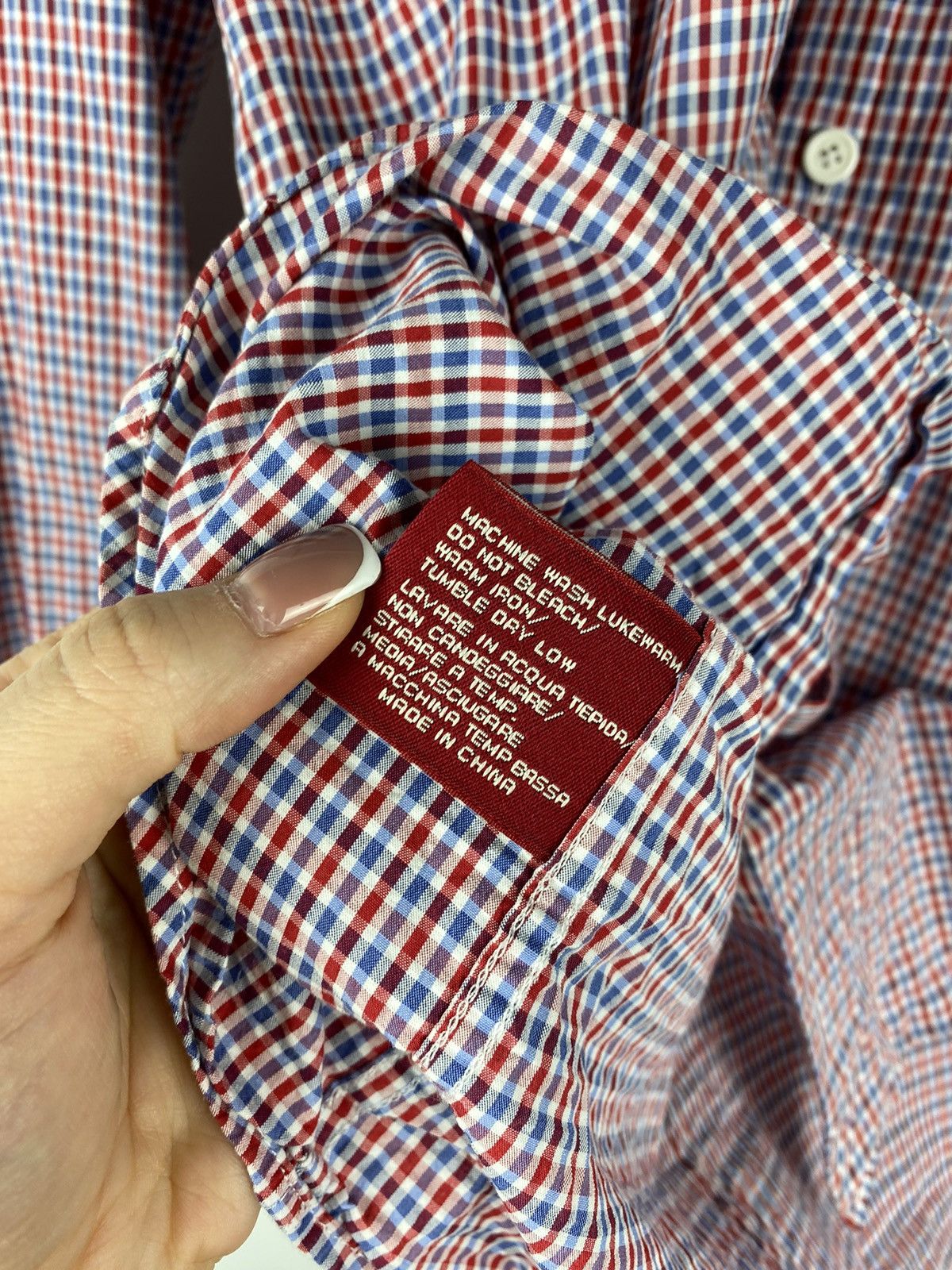 Boggi Boggi Milano men’s long sleeve plaid button up shirt size L Size US L / EU 52-54 / 3 - 14 Thumbnail