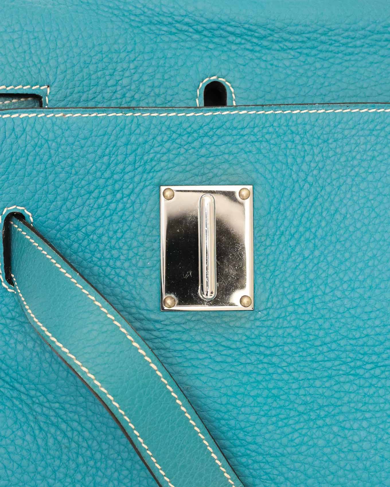 Hermes Kelly 50 Voyage Blue Jean Togo 2004 Size ONE SIZE - 15 Thumbnail