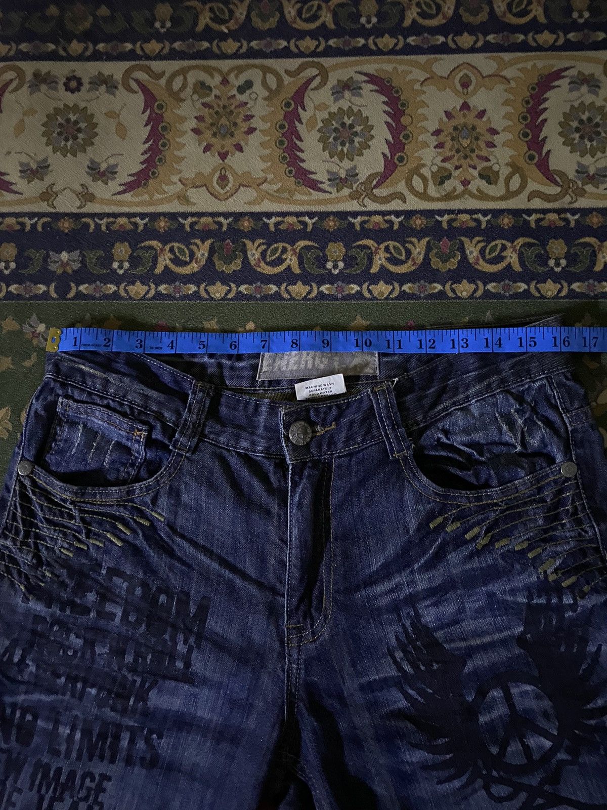 If Six Was Nine Vintage Japanese Brand ENERGY Distressed Denim Punk Style Size US 32 / EU 48 - 16 Thumbnail