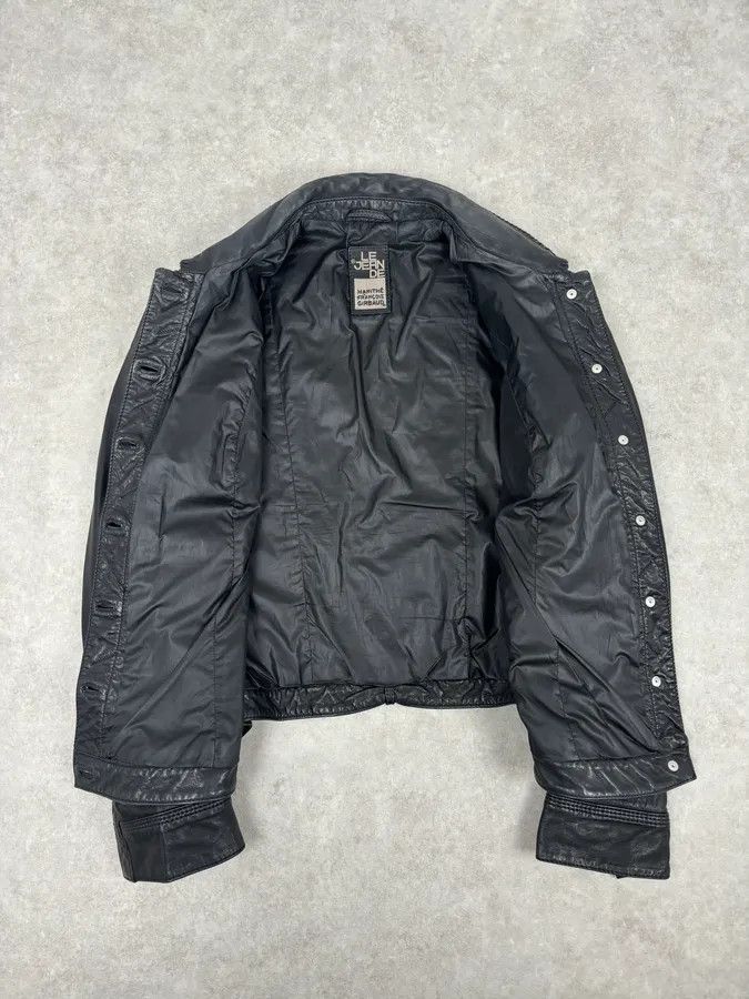 Marithe + Francois Girbaud 2000s Marithé + François Girbaud Black Buttoned Modern Leather Jacket Size S / US 4 / IT 40 - 7 Thumbnail