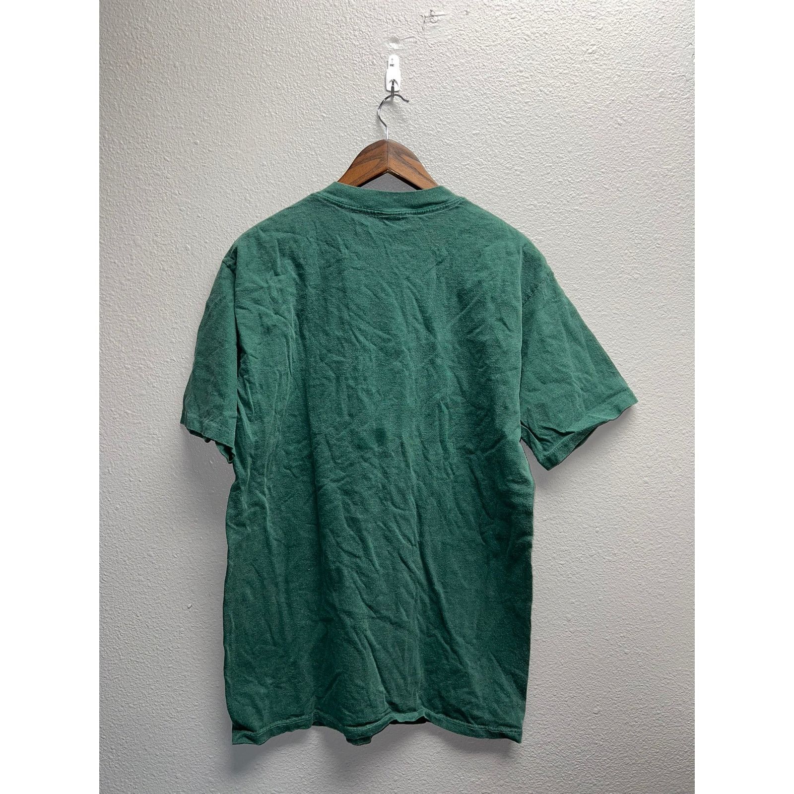 Vintage 90s Vintage Green Blank USA Made Short Sleeve Shirt 1990s L Size US L / EU 52-54 / 3 - 6 Thumbnail