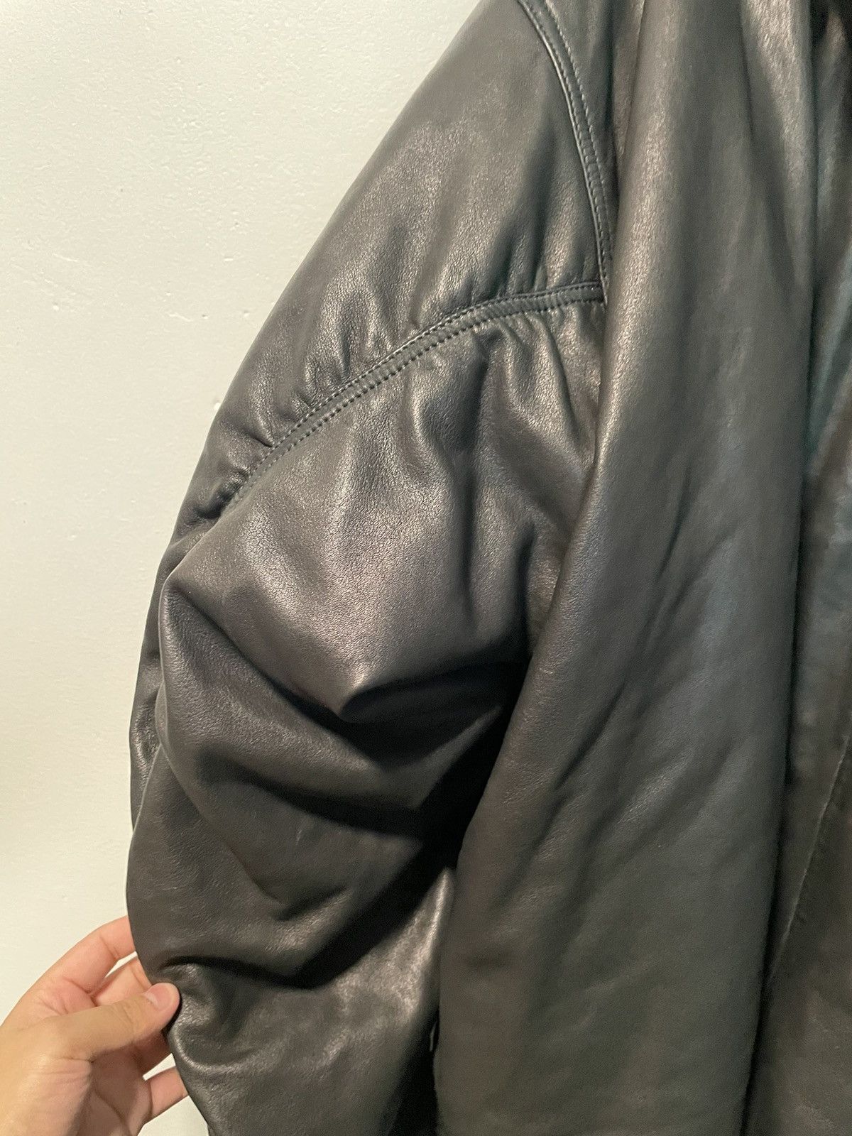 Balenciaga Balenciaga Leather Hoodie Size US M / EU 48-50 / 2 - 10 Thumbnail