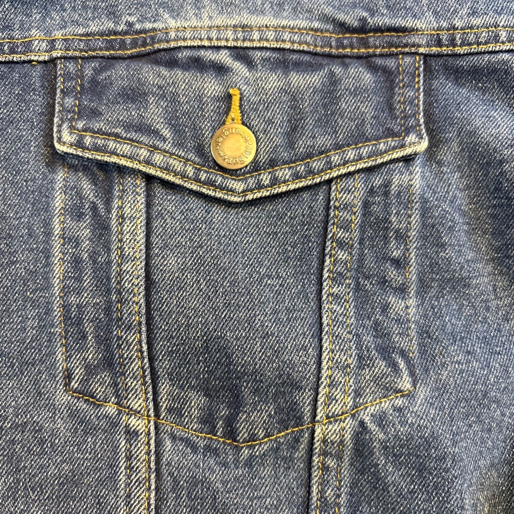 Wrangler VINTAGE Wrangler Hero Men's 2XL Blue Denim Trucker Western Cowboy Button Down Jacket Size US XXL / EU 58 / 5 - 3 Thumbnail