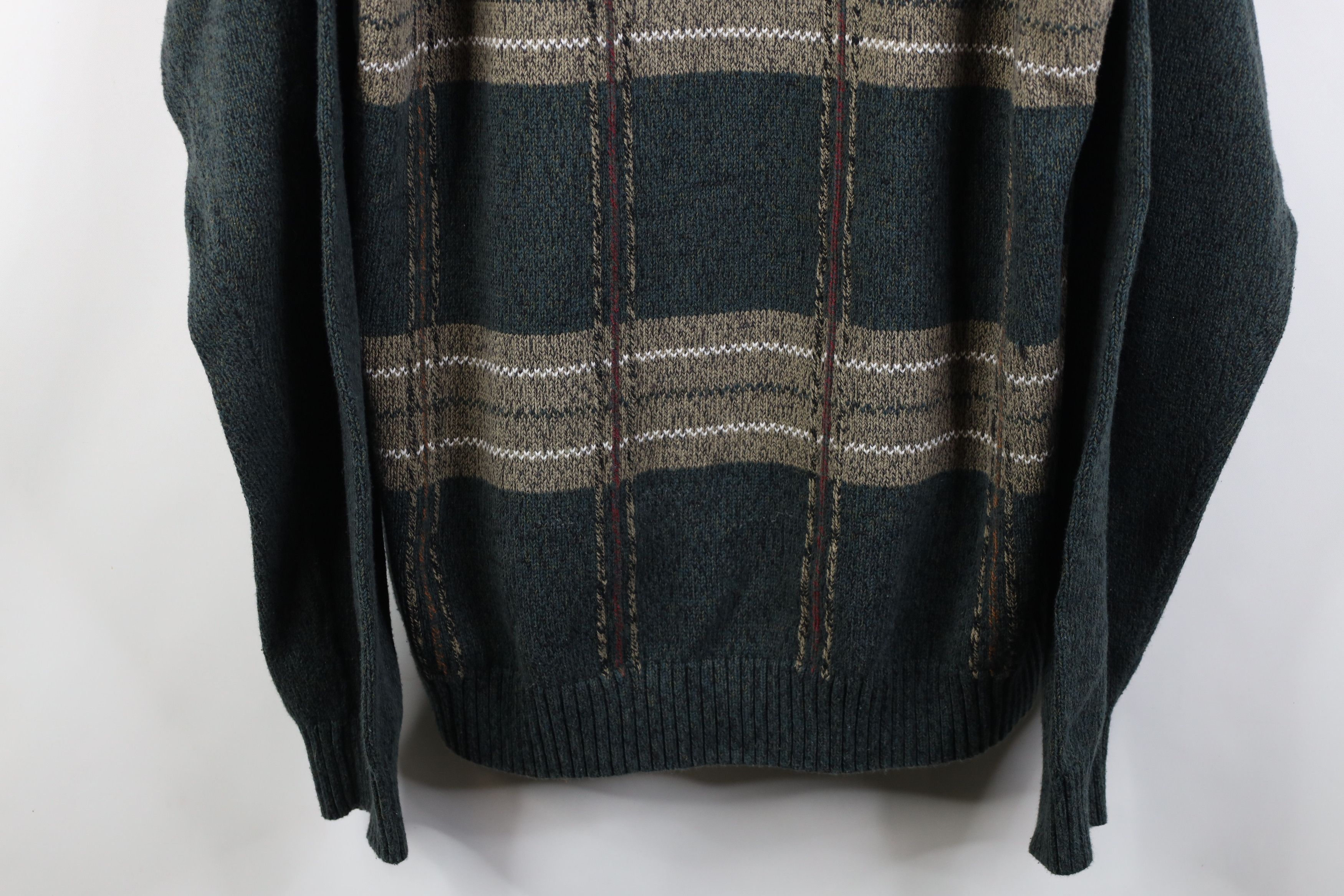 Vintage Vintage 90s Y2K Streetwear Crewneck Sweater Plaid Cotton Size US XXL / EU 58 / 5 - 3 Thumbnail