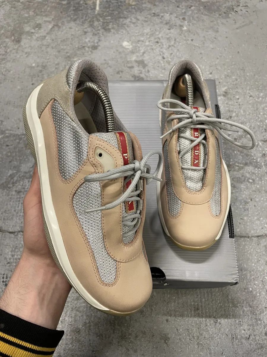 Prada Prada Americas Cup Pale Pink Low Sneakers Size US 6.5 / IT 36.5 - 1 Thumbnail