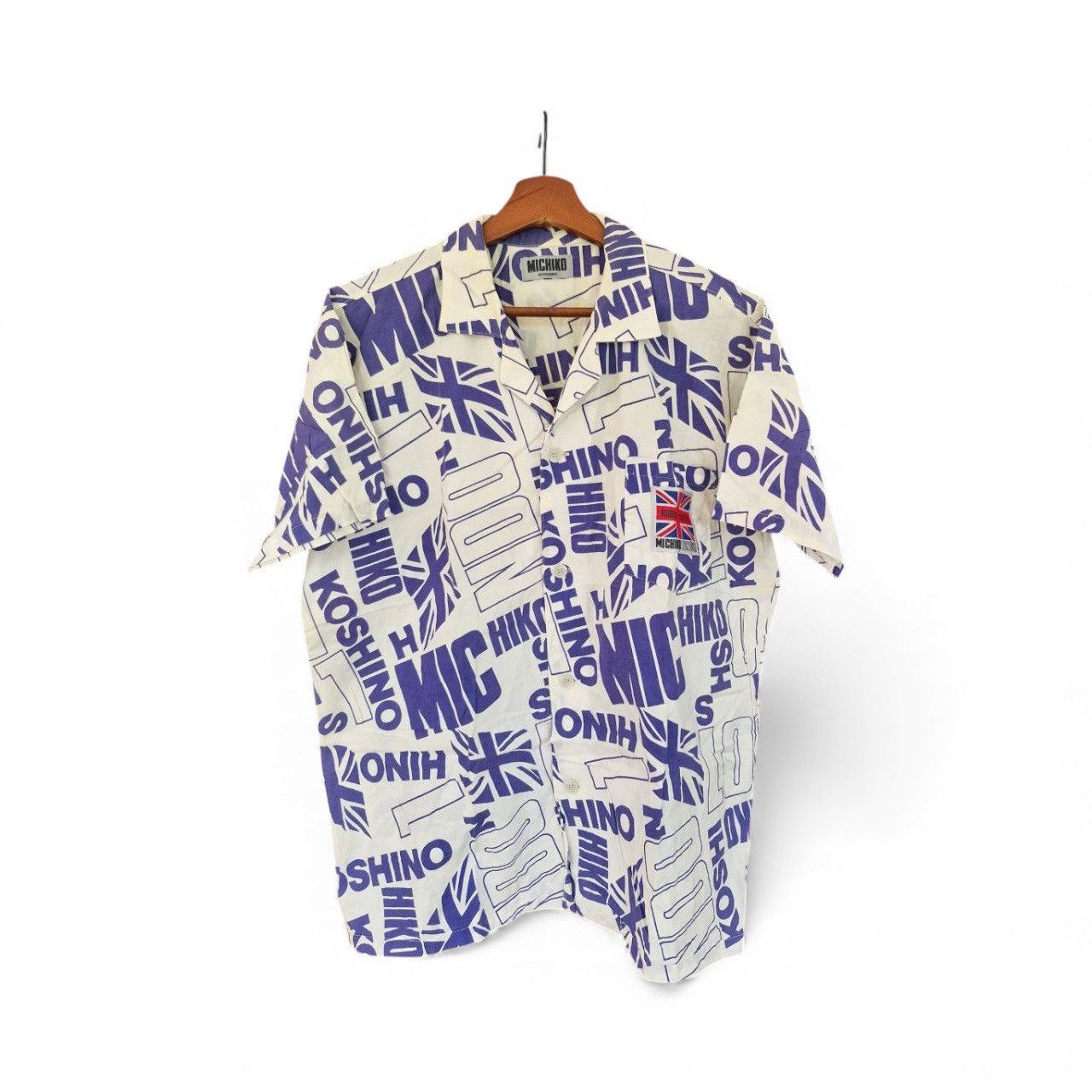 Michiko Koshino Michiko Koshino All-Over Print Button-Up Shirt Size US L / EU 52-54 / 3 - 1 Thumbnail