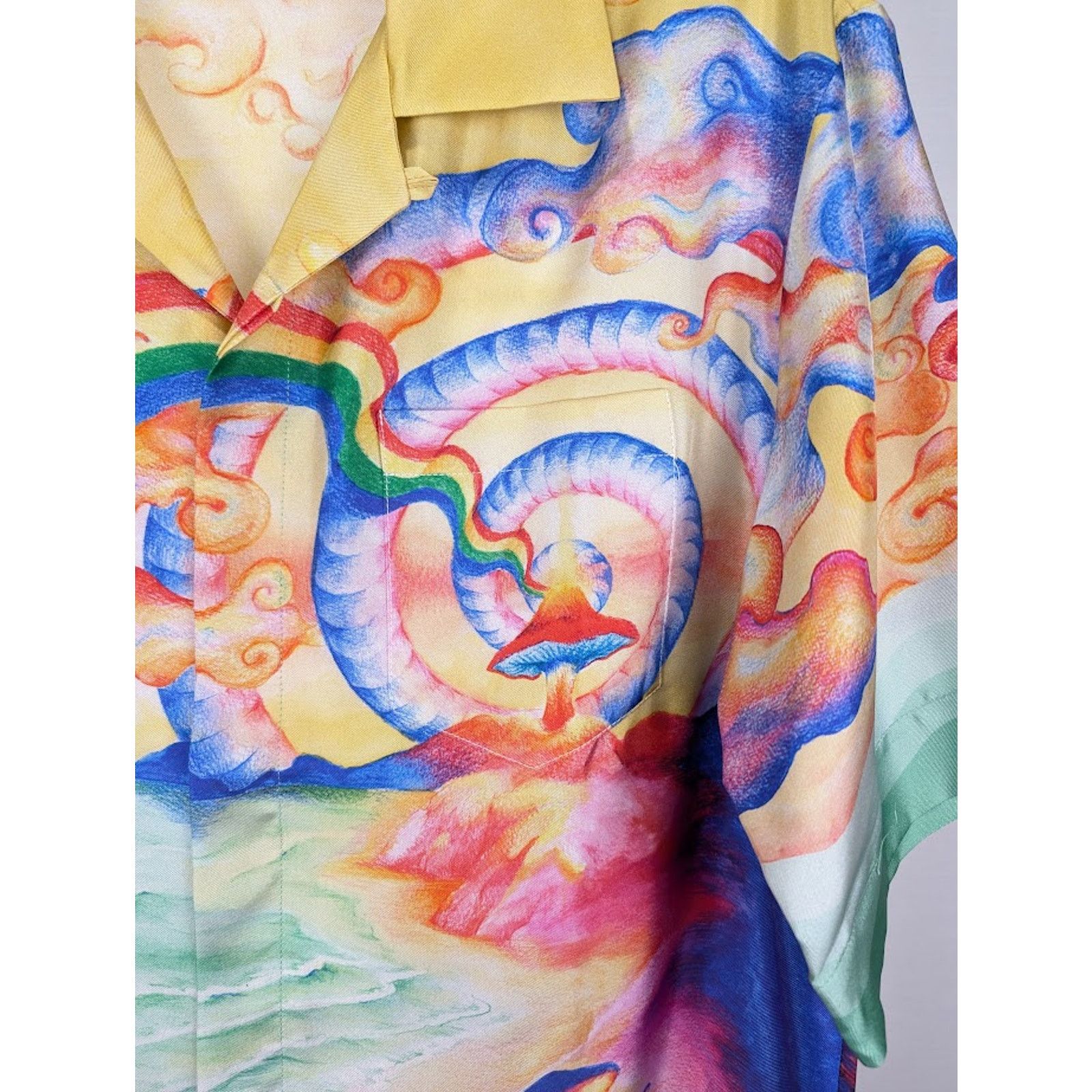 Casablanca o1rshd1 DUP /Silk Twill Short Sleeve Collar Shirt Multicolor Size US S / EU 44-46 / 1 - 4 Thumbnail