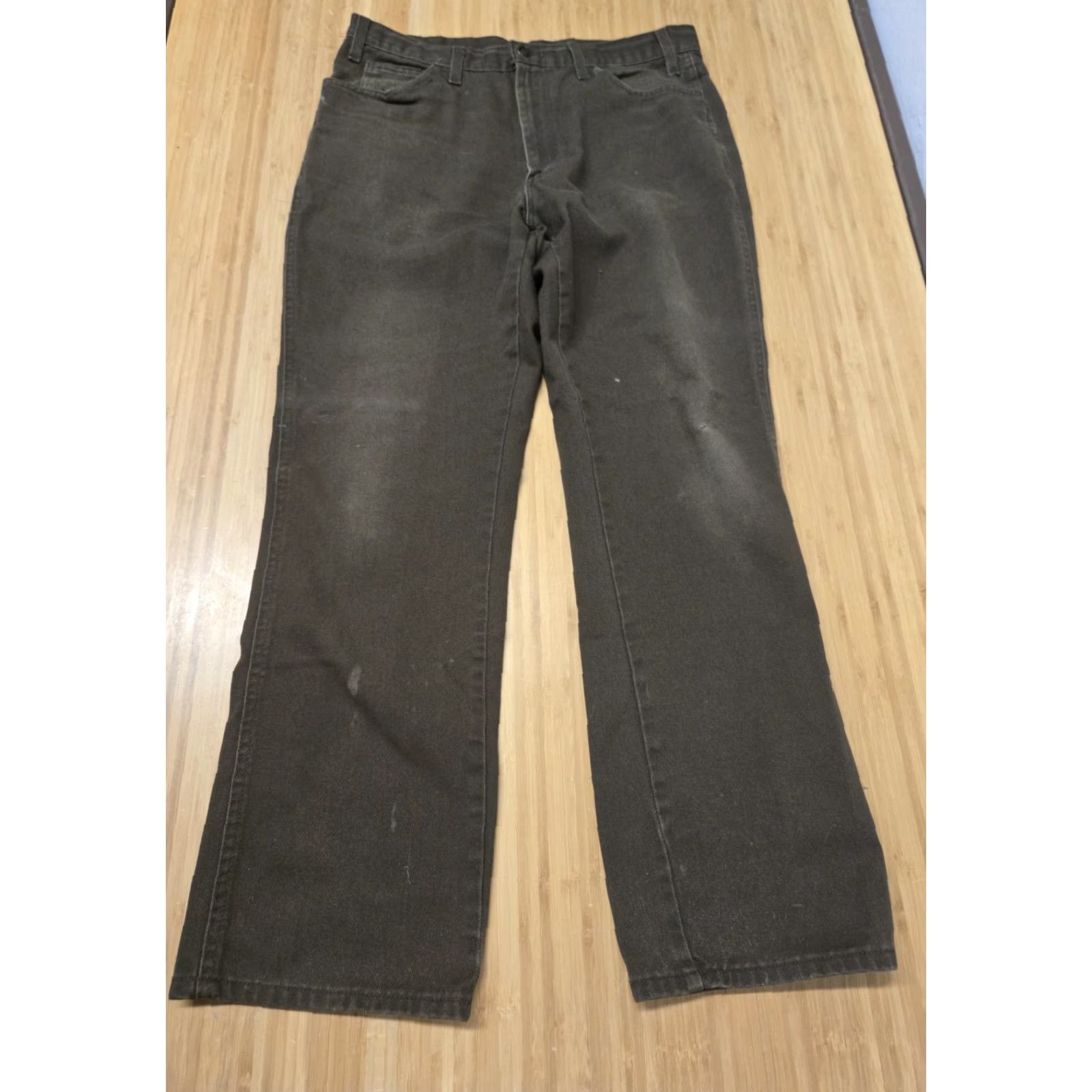 Dickies Dickies Jeans Mens 36x32 Brown Workwear 5 Pocket Straight Pants Durable Twill Size US 36 / EU 52 - 4 Thumbnail