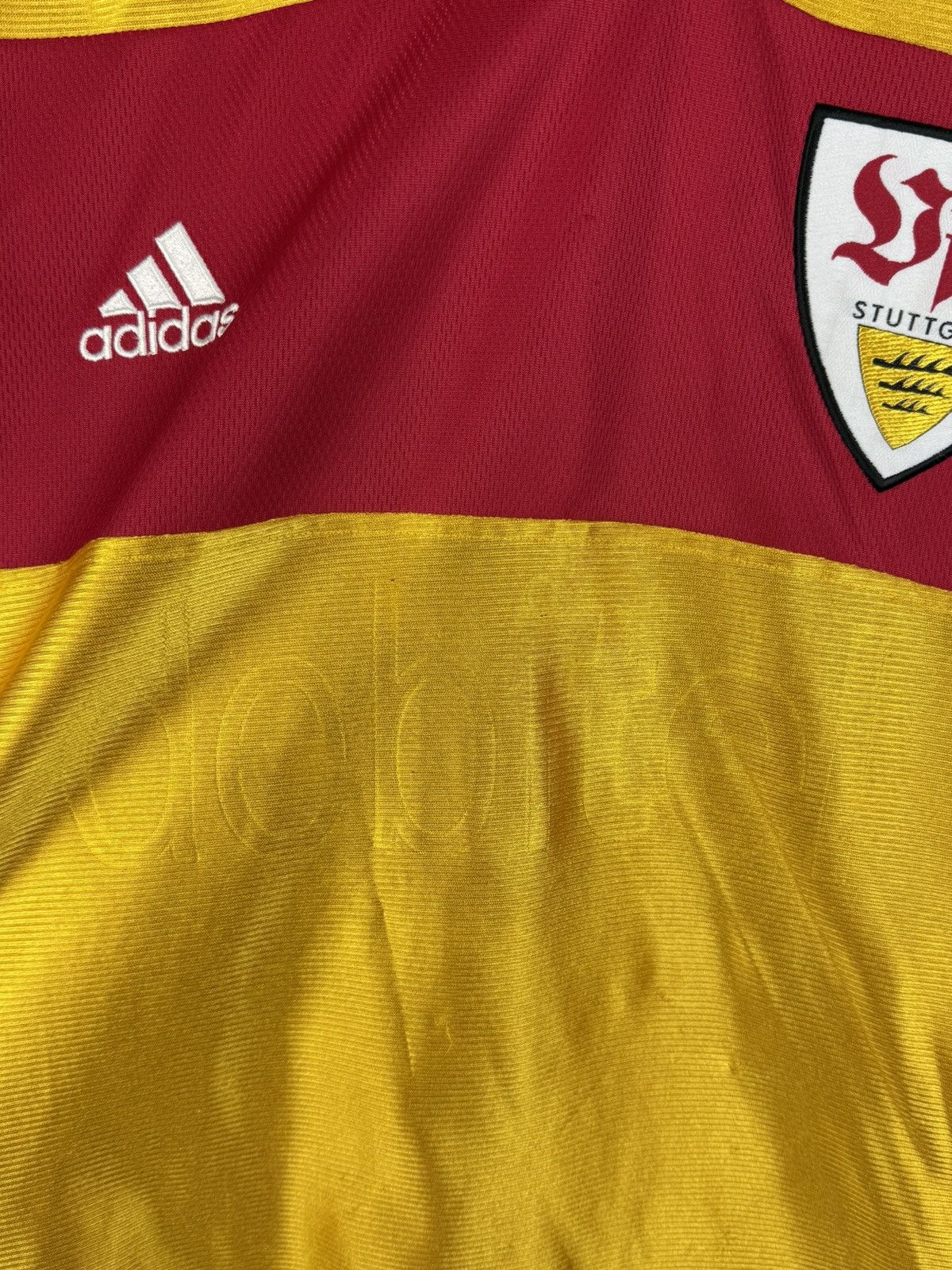 Adidas Adidas VfB Stuttgart 1999/00 Third Kit Soccer Jersey Gold L Size US L / EU 52-54 / 3 - 3 Thumbnail