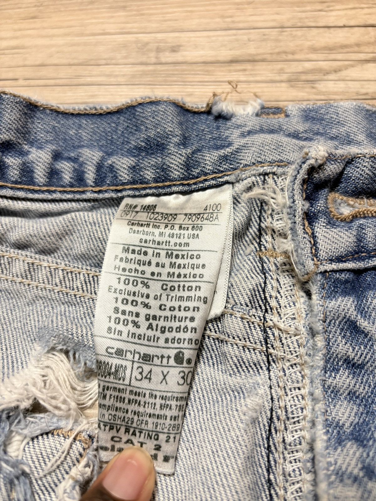 Carhartt Vintage thrashed Carhartt Jeans Size US 34 / EU 50 - 5 Thumbnail