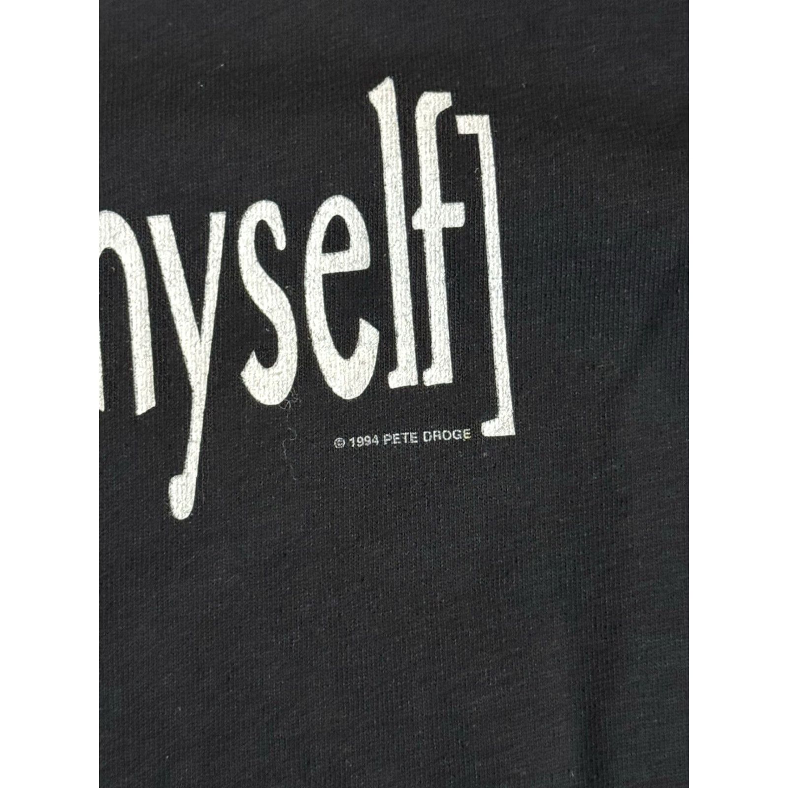 Folk VINTAGE Pete Droge If You Don’t Love Me I’ll Kill Myself T Shirt XL Black 90s Band Folk Music Rock Graphic Print Crew Neck Short Sleeve Men XL Stone? Size US XL / EU 56 / 4 - 6 Thumbnail