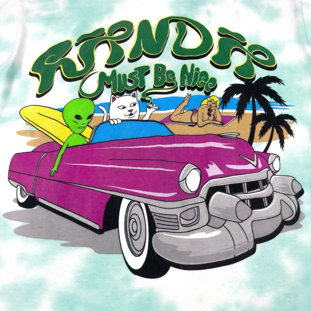 RIPNDIP RIPNDIP Nermrider Beach T-Shirt - Mint Cloud Wash Size US S / EU 44-46 / 1 - 4 Thumbnail