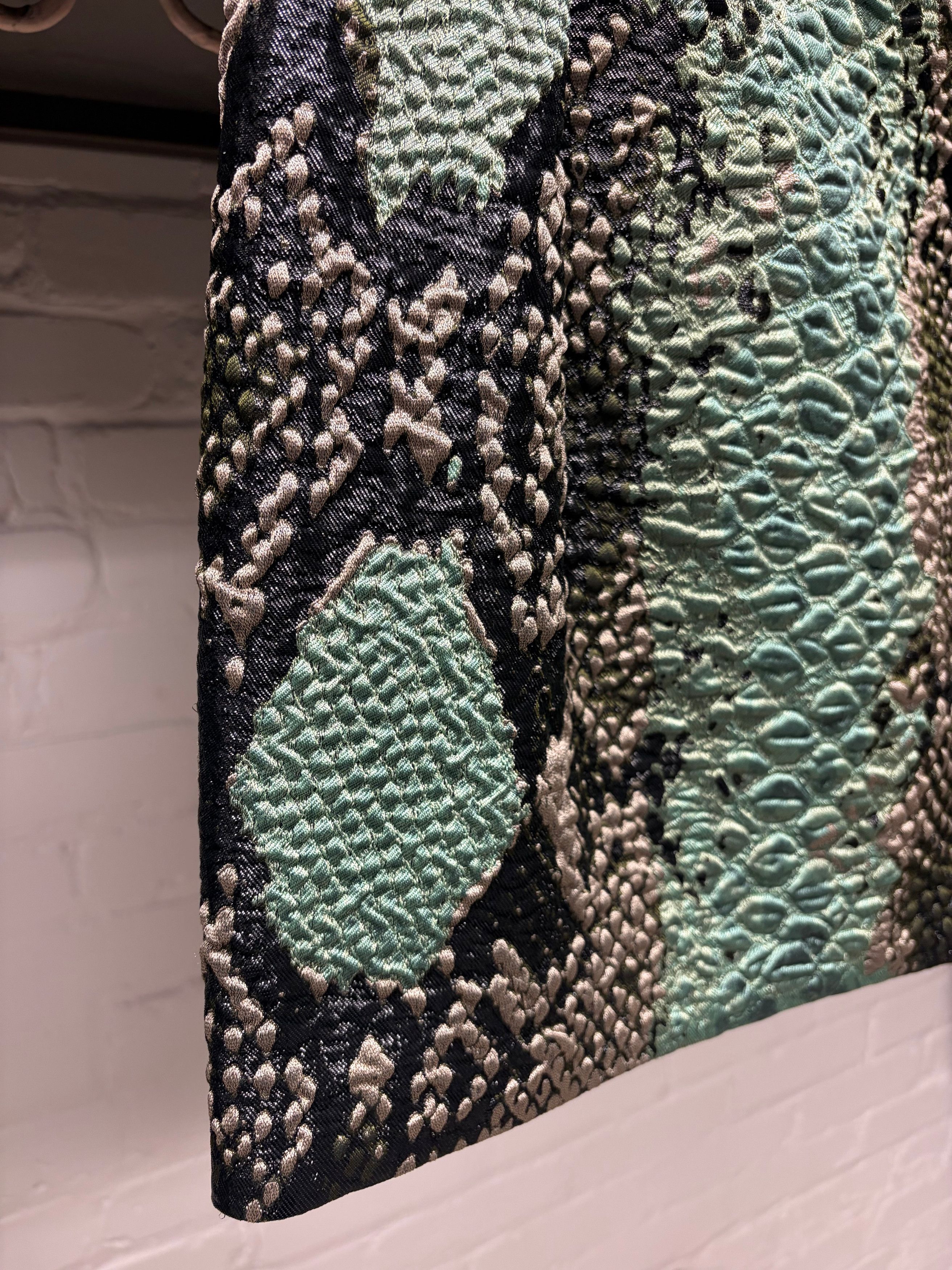 Gucci 2000s Gucci by Frida Giannini Snakeskin Patterned Midi Length Skirt Size 25" / US 0 / IT 36 - 2 Thumbnail
