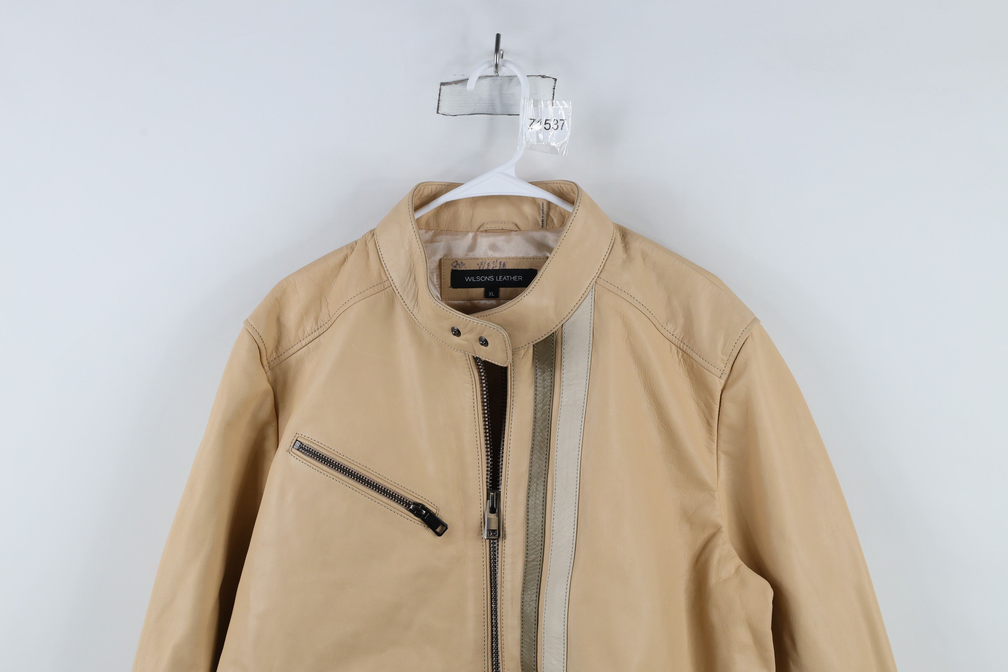Vintage Vintage 90s Streetwear Leather Cafe Racer Bomber Jacket Size US XL / EU 56 / 4 - 2 Thumbnail