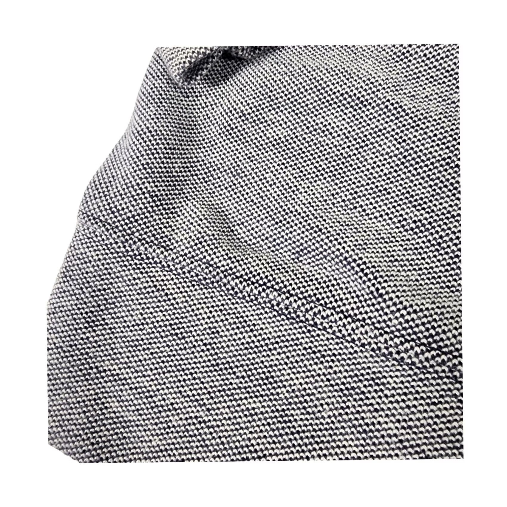 Banana Republic Banana Republic Mens Shawl Collar Striped Heathered Gray Pullover Sweatshirt L Size US L / EU 52-54 / 3 - 4 Thumbnail