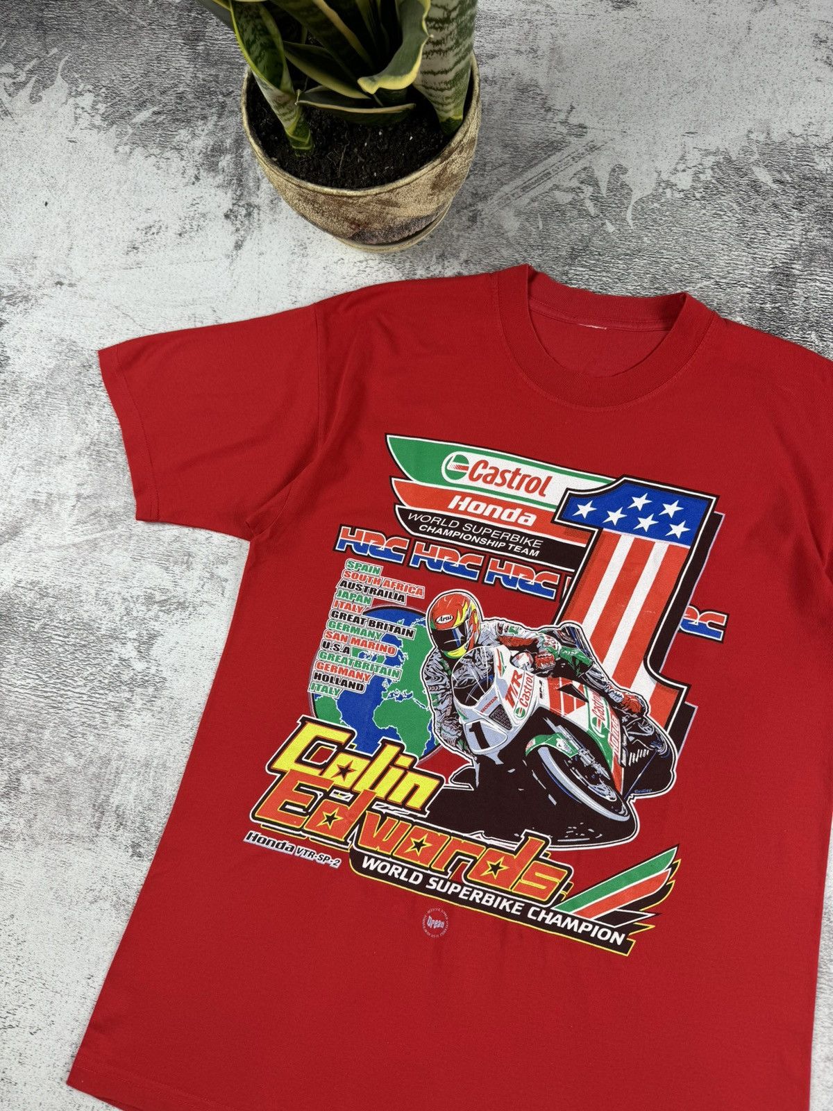 Other Colin Edwards Honda Bike 2001 HRC Formula 1 T Shirt Tee Size US M / EU 48-50 / 2 - 6 Thumbnail
