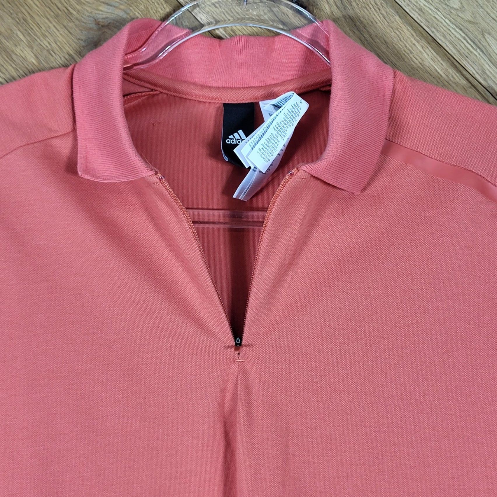 Adidas Adidas Polo Dress Womens Size S Coral Pink Quarter Zip Short Sleeve Side Zippers Dress Size S / US 4 / IT 40 - 3 Thumbnail