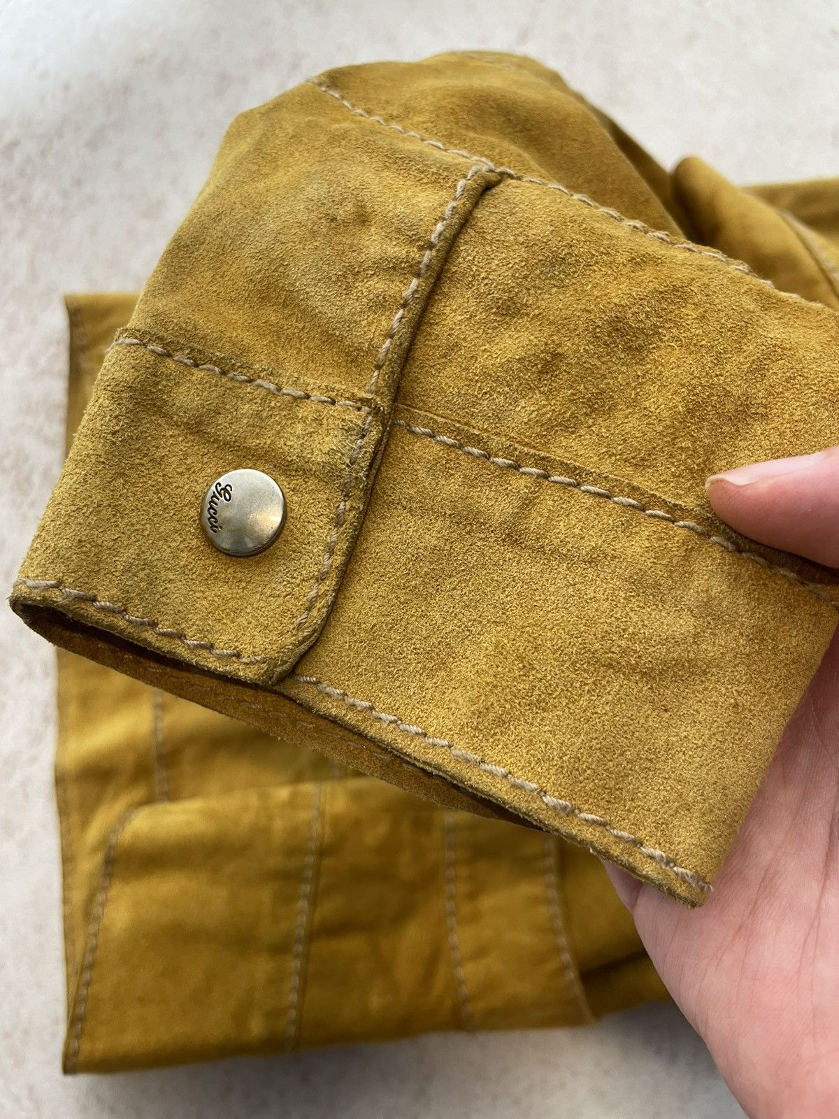Gucci By Tom Ford SS04 Paneled Suede Jacket Size US S / EU 44-46 / 1 - 9 Thumbnail