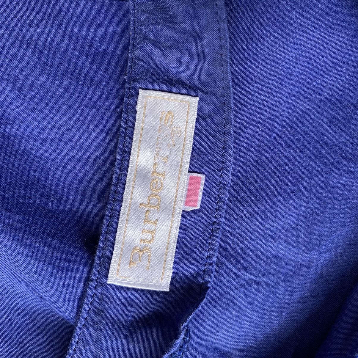 Burberry BURBERRYS Vintage Royal Blue Bow Blouse Size M / US 6-8 / IT 42-44 - 7 Thumbnail