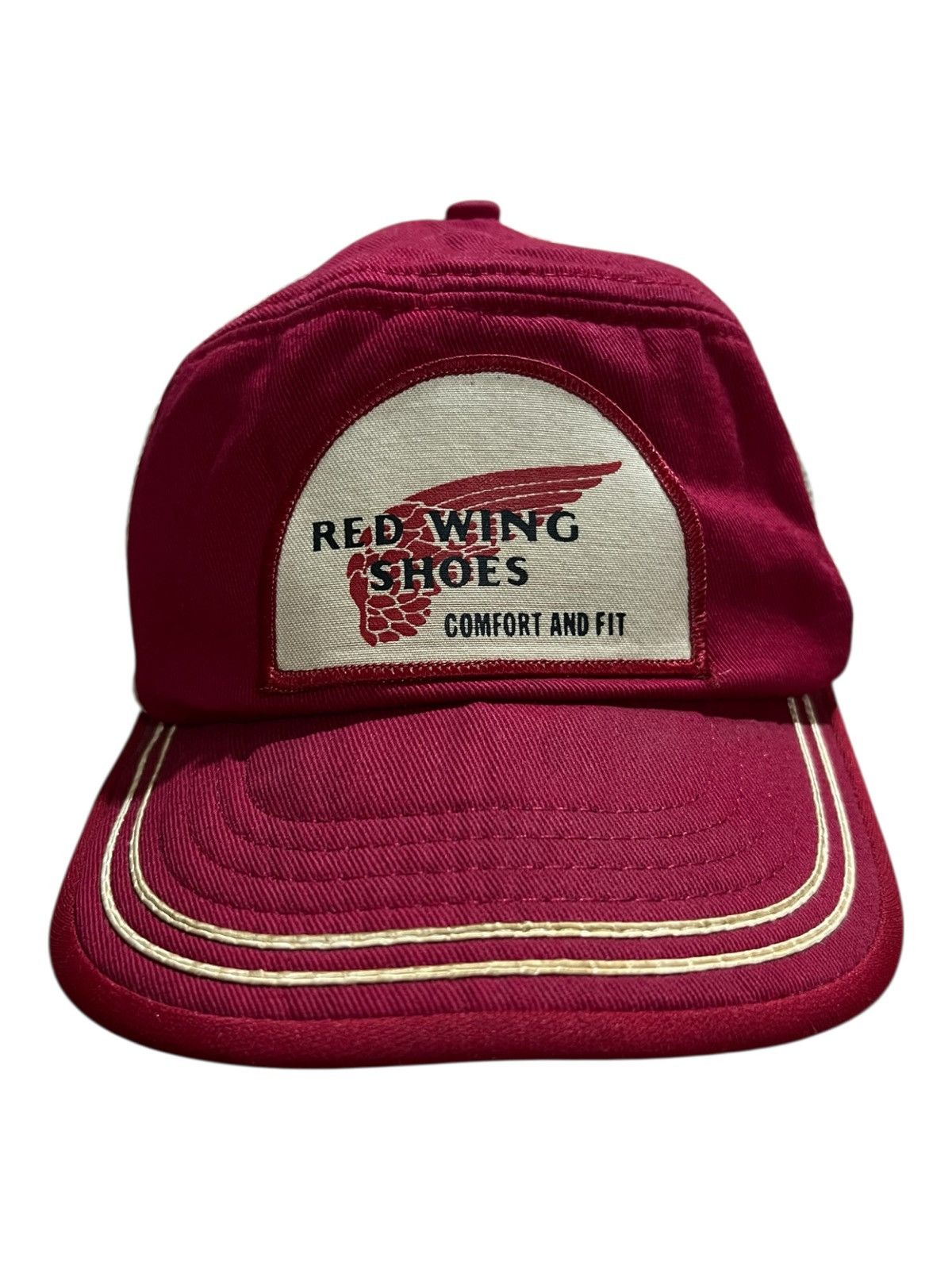 Red Wing Vintage 1980s Red Wing Made in 🇺🇸 Half Moon Mesh Trucker Cap Size ONE SIZE - 2 Thumbnail