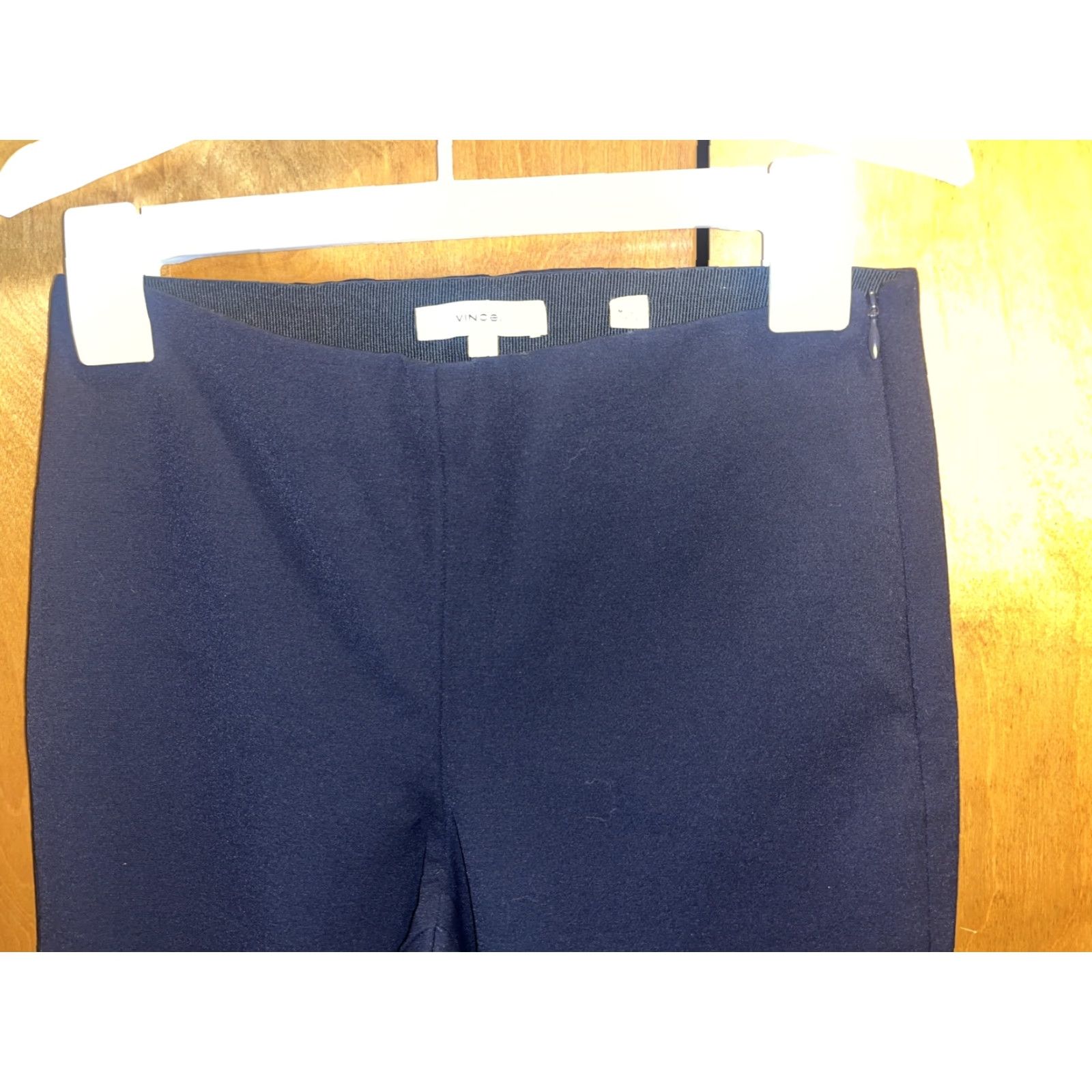 Vince Vince Black Stretch Dress Pants Women Small 26" Inseam Cotton Polyamide Blend Mid Rise Solid Retro Size 28" / US 6 / IT 42 - 2 Thumbnail